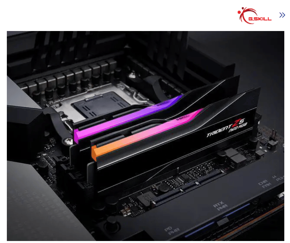 G.SKILL Trident Z5 Neo RGB 64GB (2 x 32GB) - DDR5 6000 - CL30 - Model F5-6000J3040G32GX2-TZ5NR