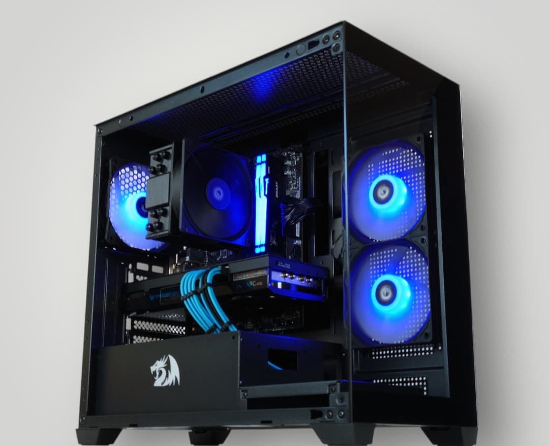 🖤🩵  Predator BiFrost Intel Arc A750 Gaming PC◼️ AMD Ryzen 5 3600 6 core◼️ 16GB DDR4◼️ 1TB NVME SSD