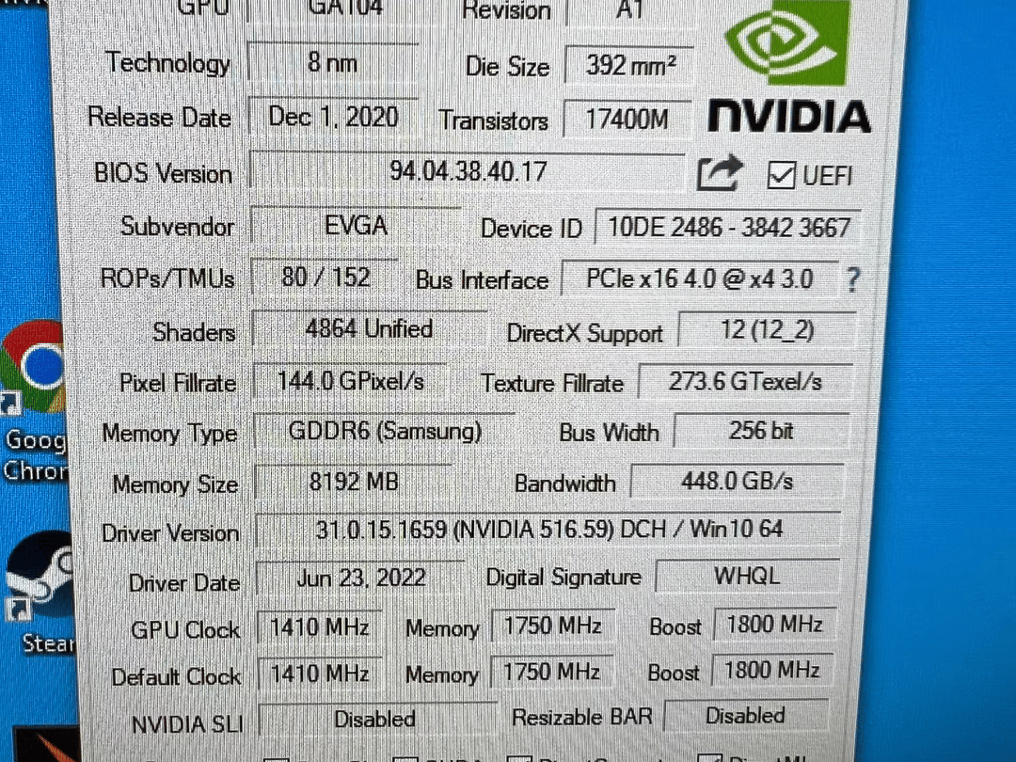 EVGA GeForce RTX 3060 Ti 8 GB FTW3 ULTRA (FHR)