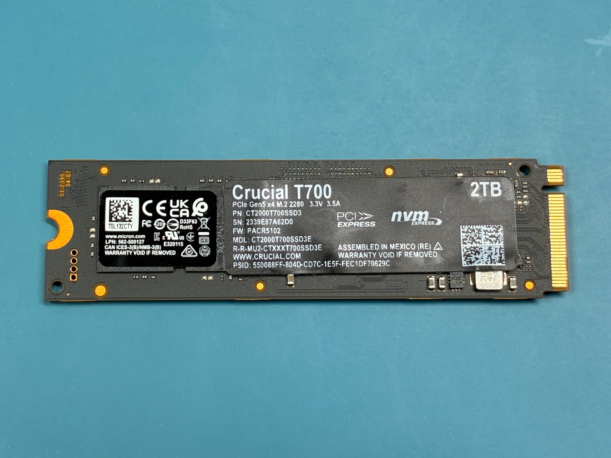 Crucial T700 2TB PCIe Gen5 NVMe SSD – Windows 11 Pro Preinstalled + NEW Retail License