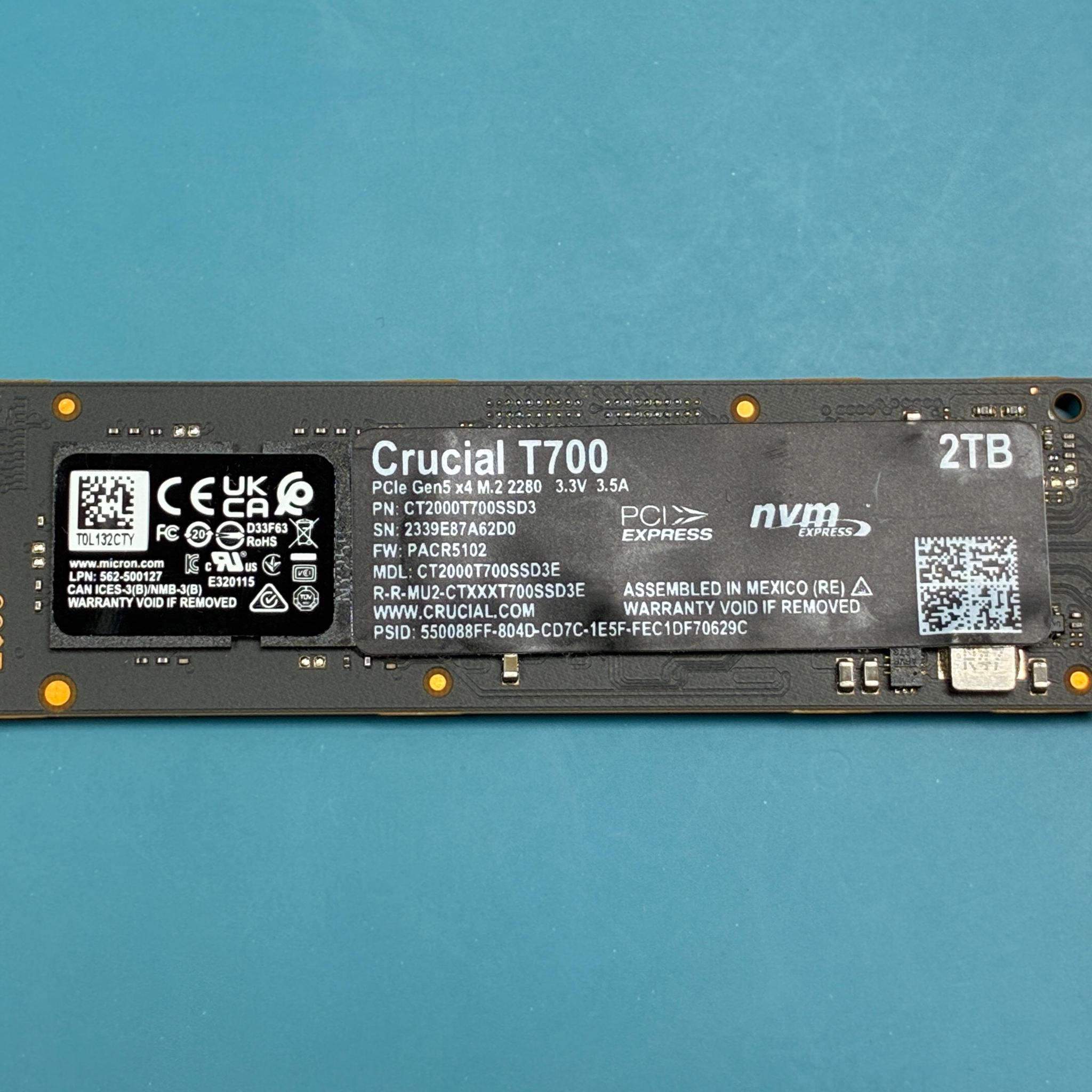 Crucial T700 2TB PCIe Gen5 NVMe SSD – Windows 11 Pro Preinstalled + NEW Retail License