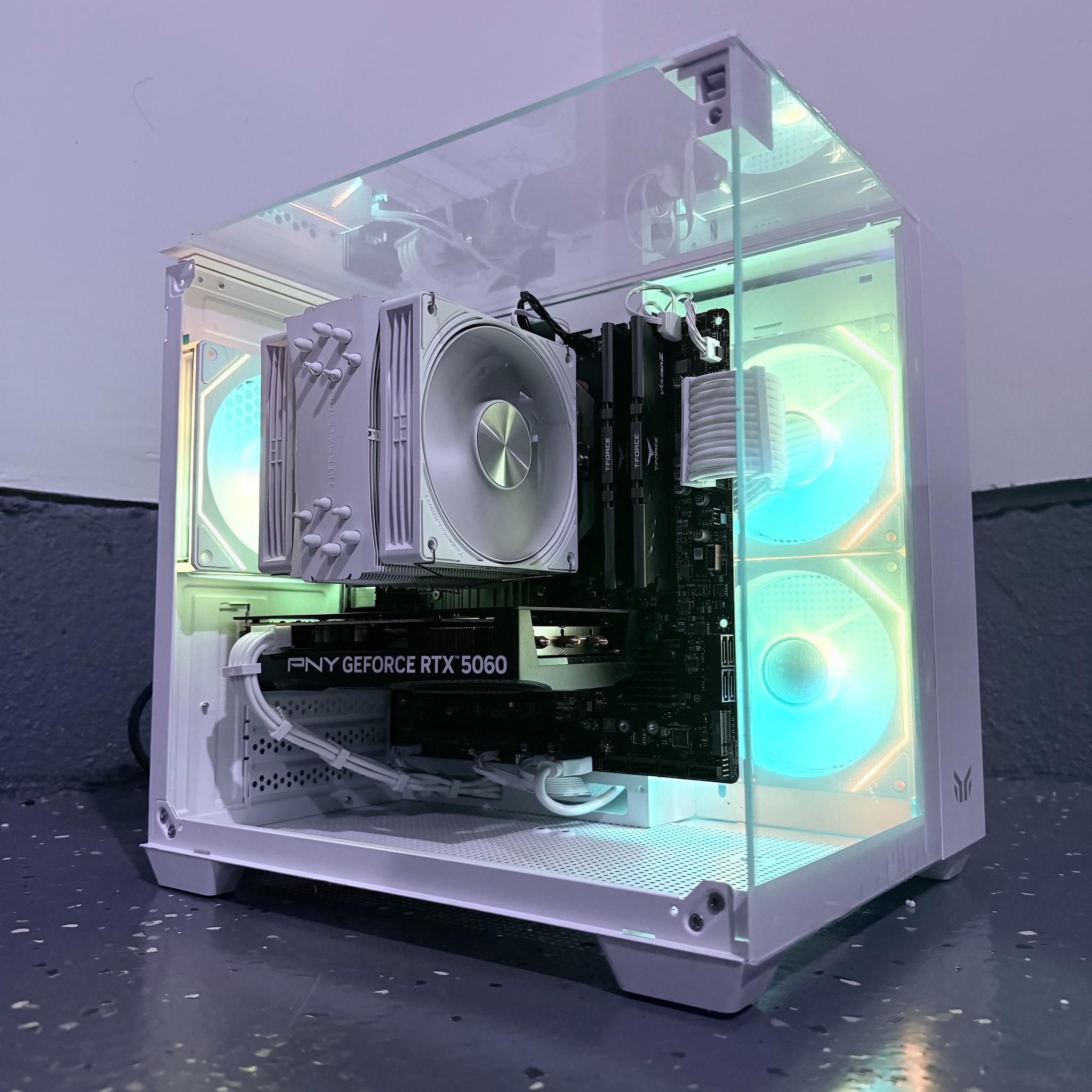 🌈"Frozen Opal"⚪️| 1080p Gaming | RTX 5060 | Ryzen 5 5500 | 16GB Ram | 1TB Storage | Free Shipping
