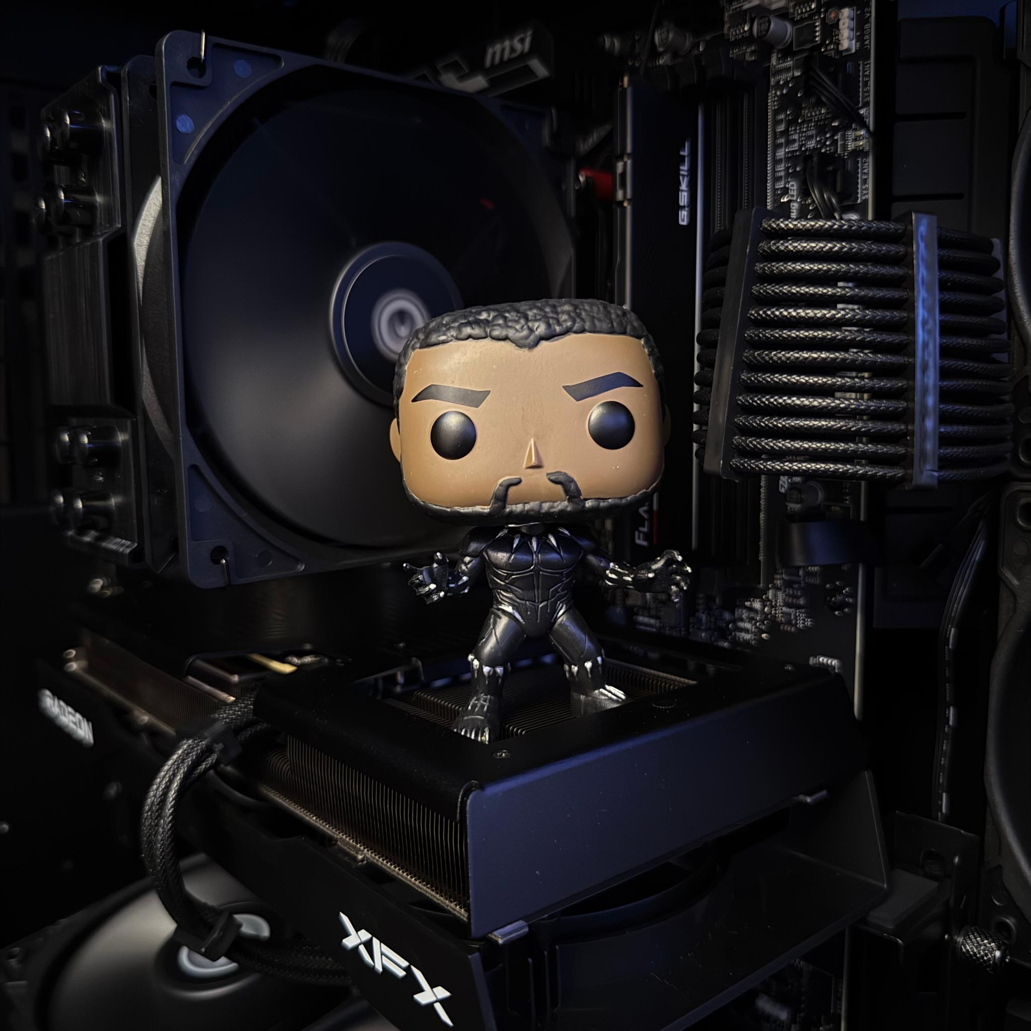 |The Black Panther Gaming PC|RX 9060 XT 16 GB|16 GB DDR5 6000|Ryzen 5 7600X3D|512 GB NVMe|ALL BLACK|