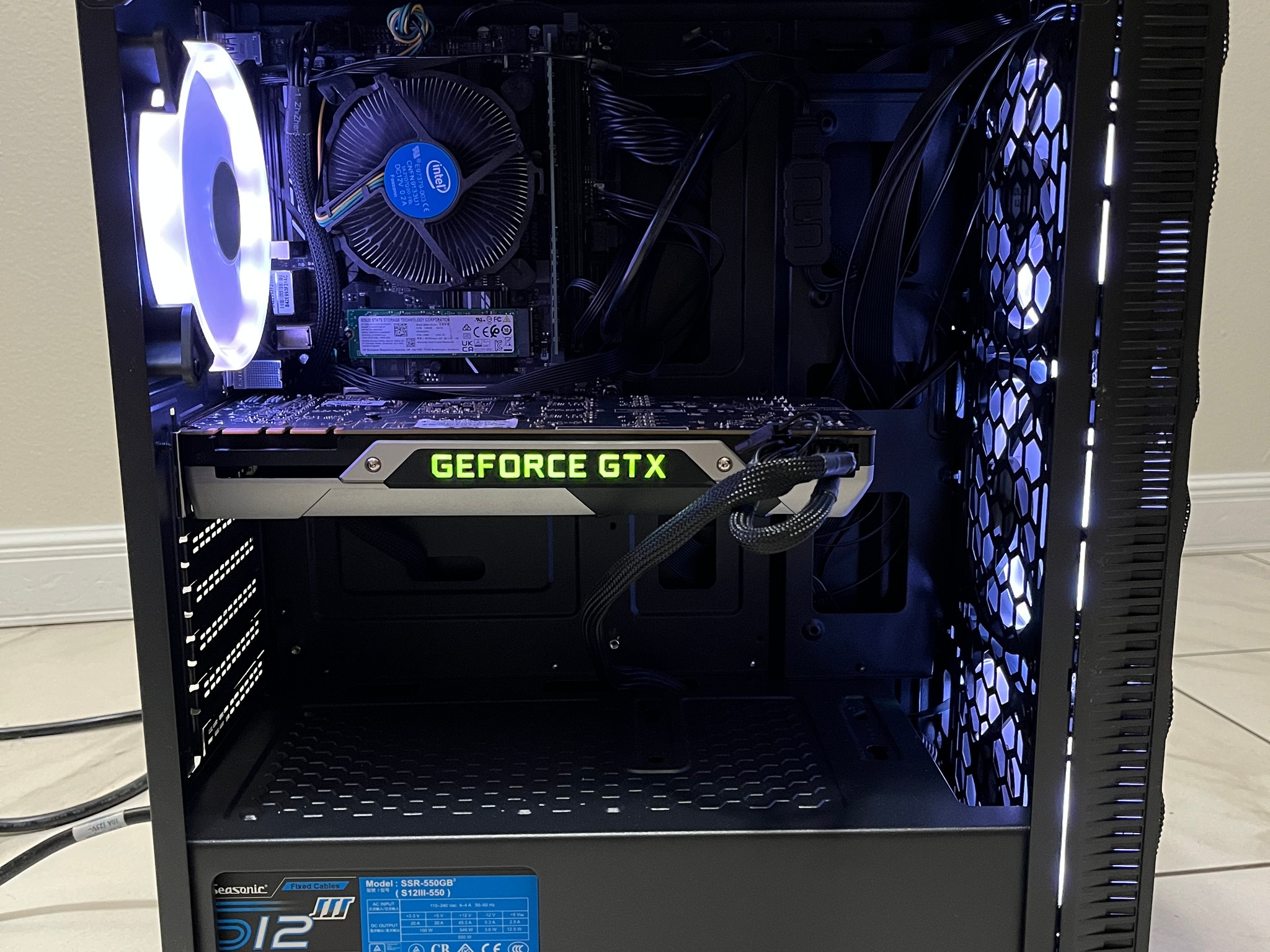 NVIDIA GTX 780 Ti, Intel Core i3-9100f, 16GB RAM, 870 GB Storage - RGB Gaming PC w/ Wi-Fi & BT
