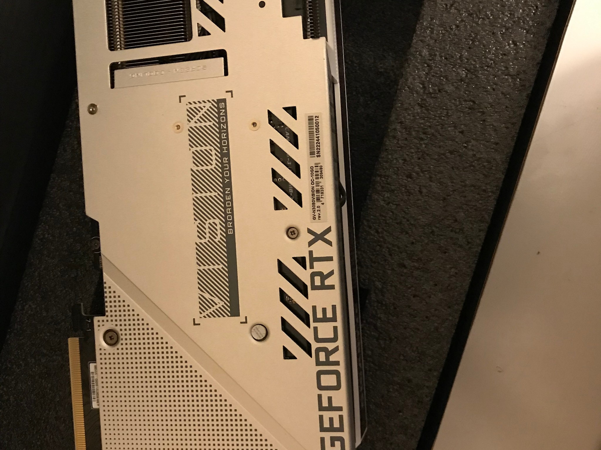 GIGABYTE GeForce RTX 3080 VISION OC 10GB GDDR6X V2 LHR Graphics Card- White