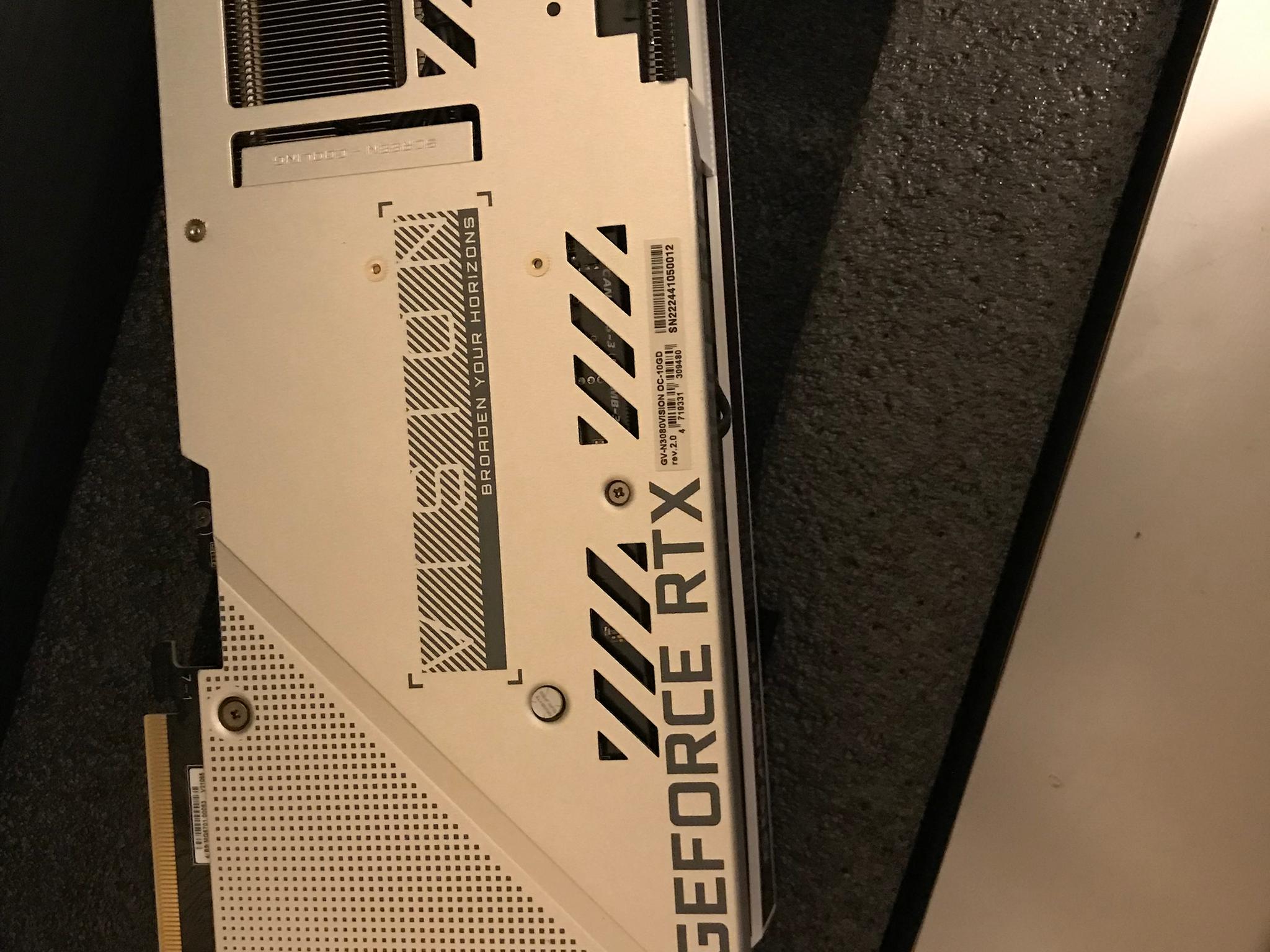 GIGABYTE GeForce RTX 3080 VISION OC 10GB GDDR6X V2 LHR Graphics Card- White