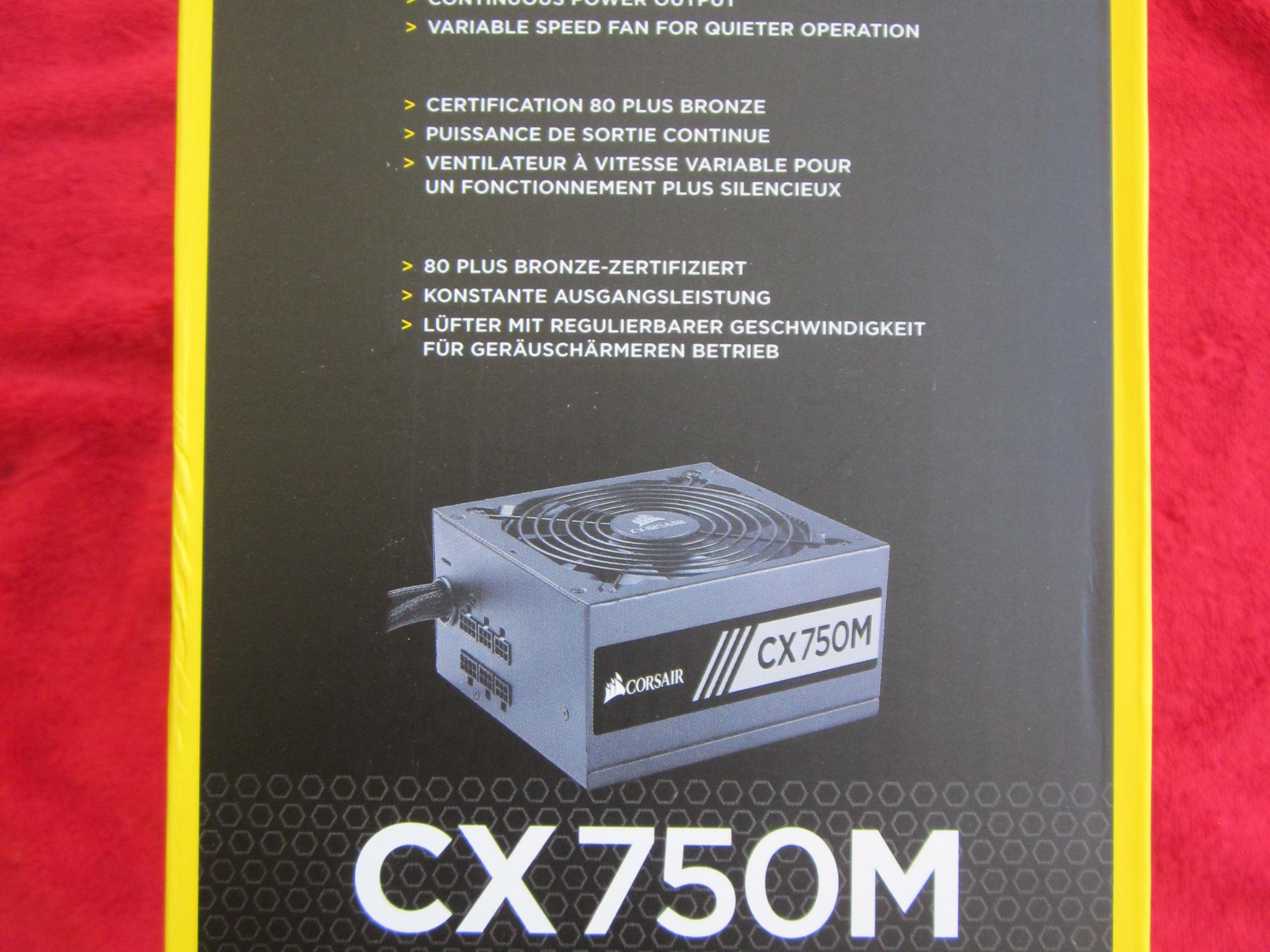 NEW! CORSAIR CX750M  80 PLUS BRONZE Semi-modular 750W Power Supply