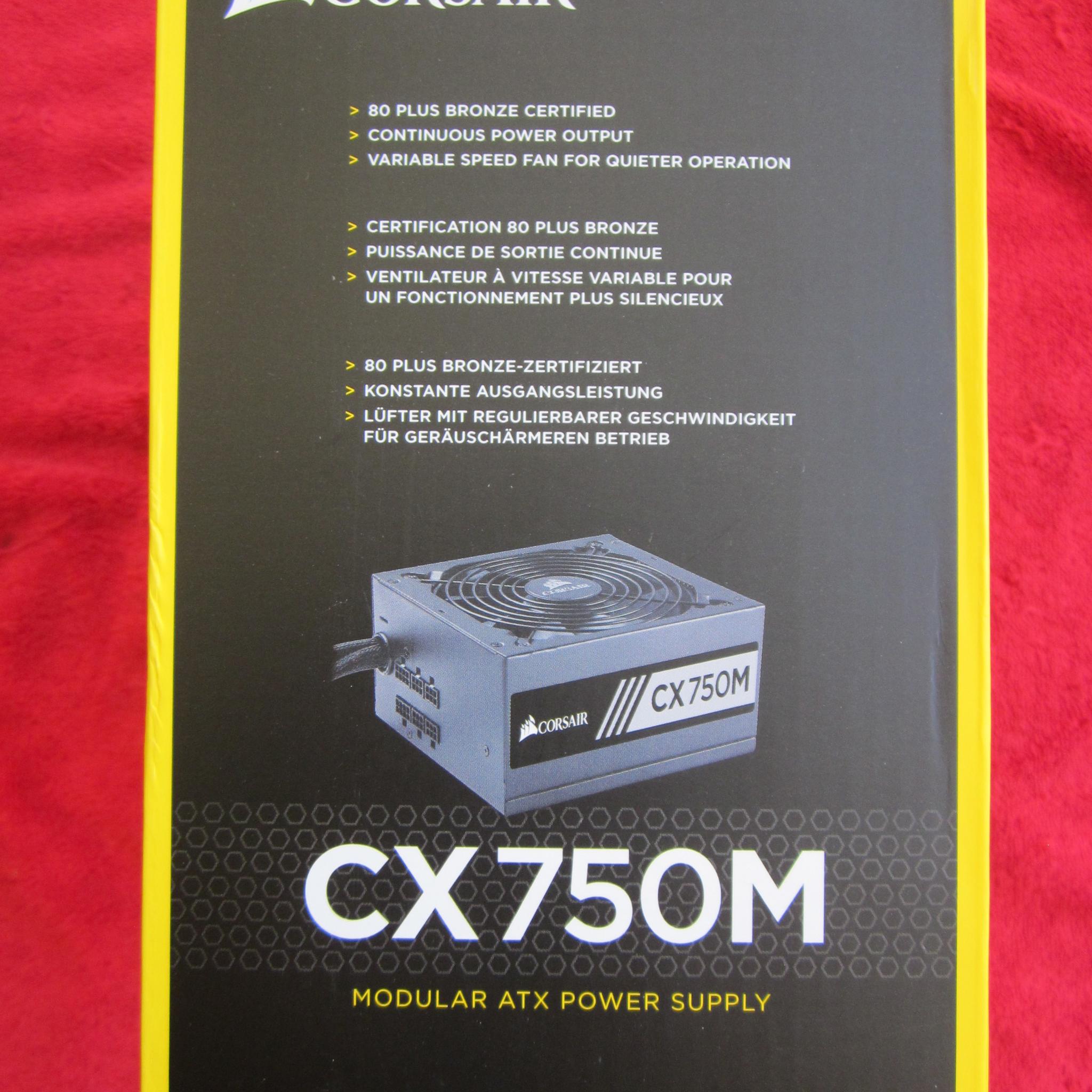 NEW! CORSAIR CX750M  80 PLUS BRONZE Semi-modular 750W Power Supply