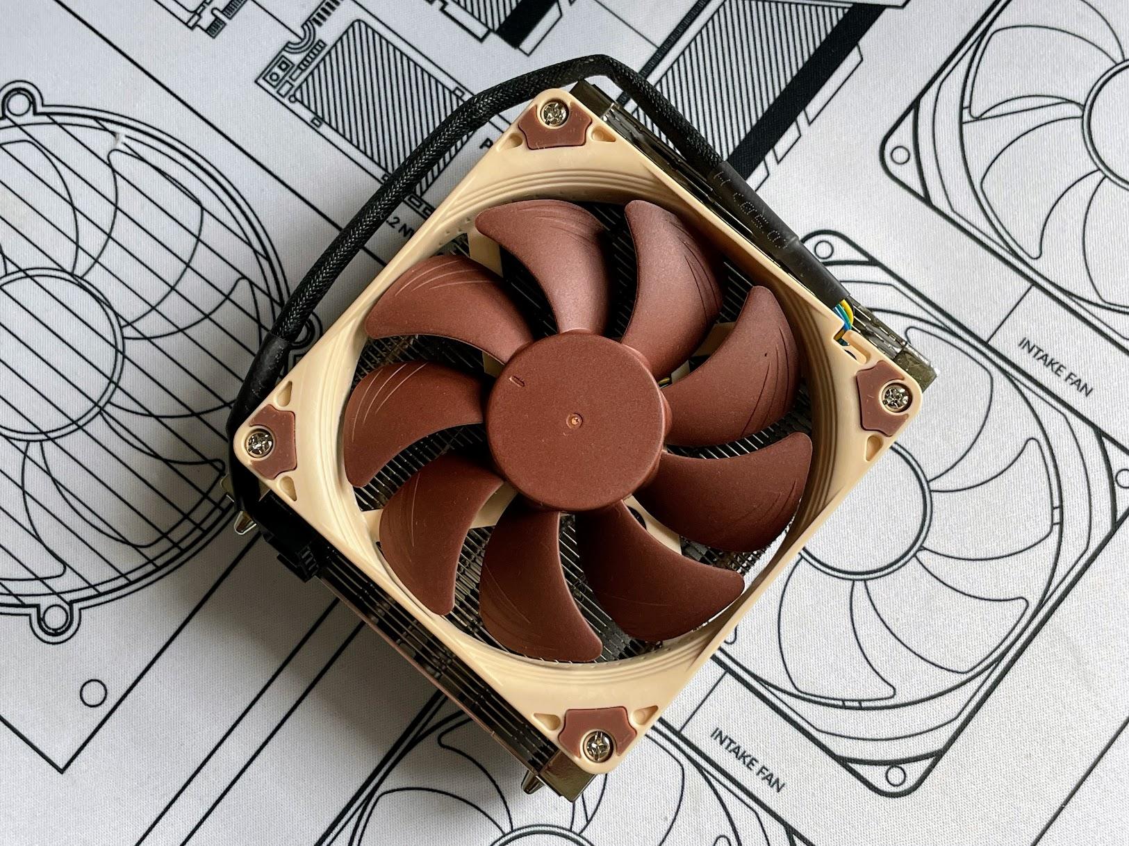 Noctua NH-L9A-AM5 Brown Beige LOW-PROFILE 37mm Tall CPU COOLER - AMD AM5 ONLY