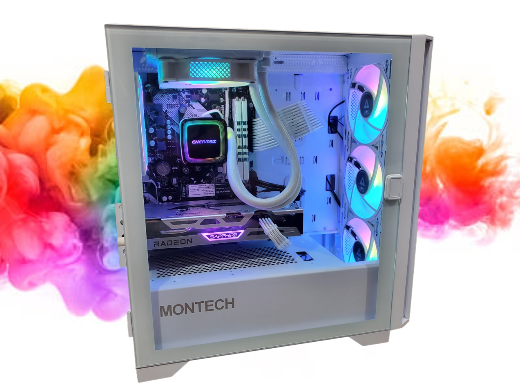 SALE: Watercooled PC 6600 XT + 3600 + 16GB DDR4 RAM + 512GB SSD + 120MM AiO ( All White Gaming PC )