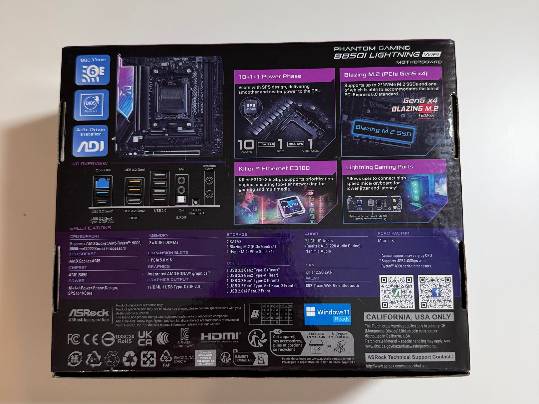 AsRock B850 ITX Motherboard