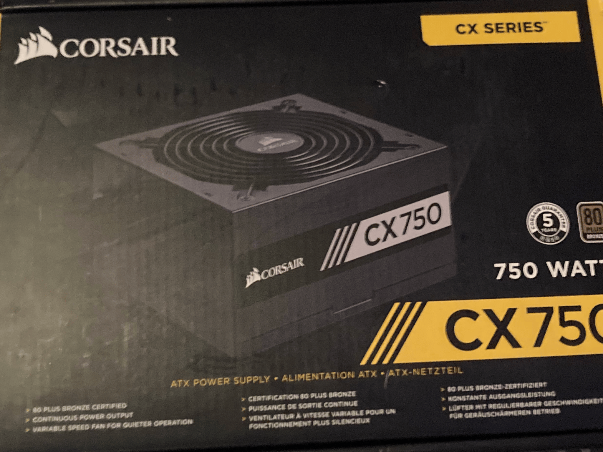 Corsair Cx 750 80+ Bronze Psu