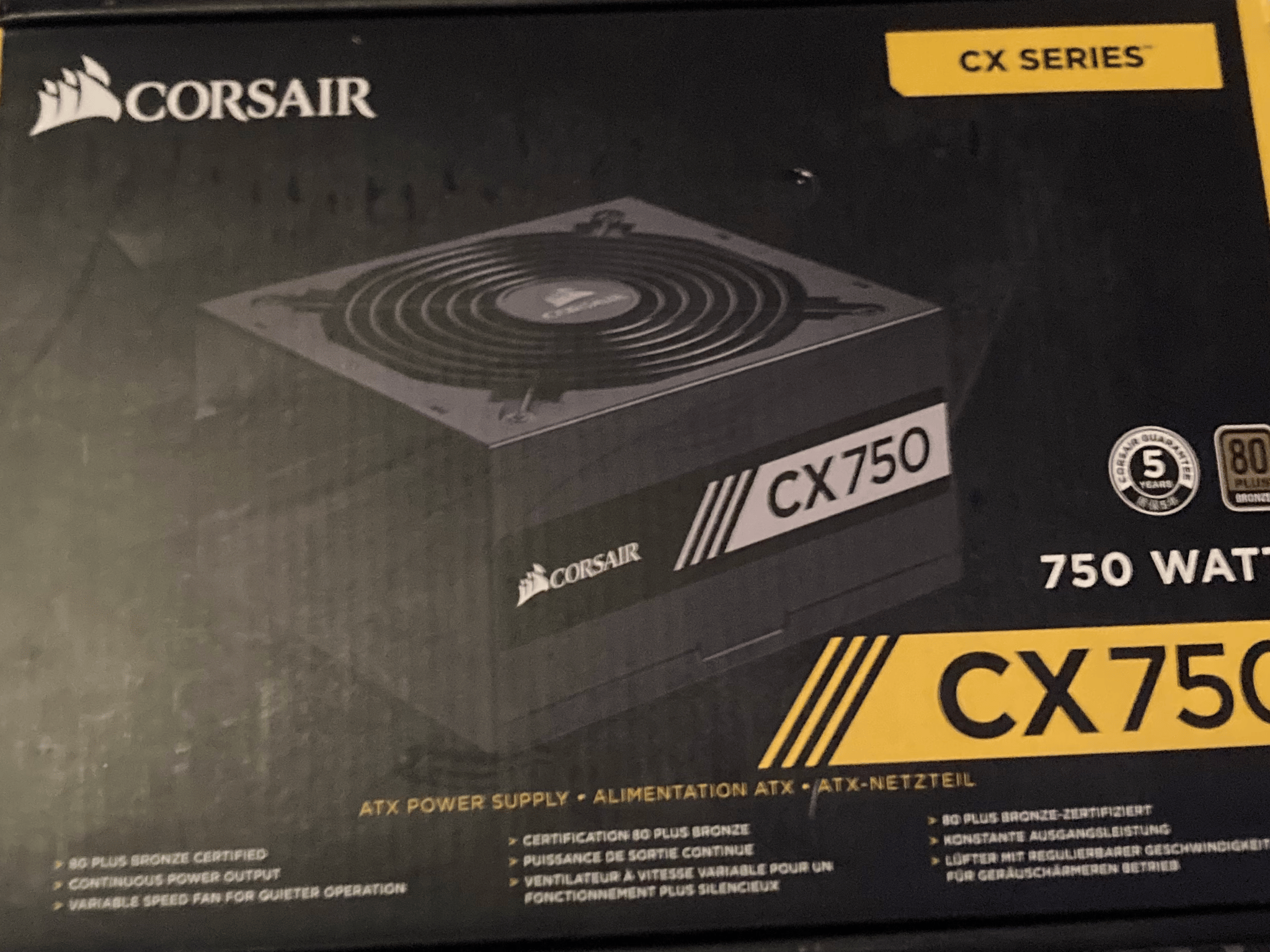 Corsair Cx 750 80+ Bronze Psu