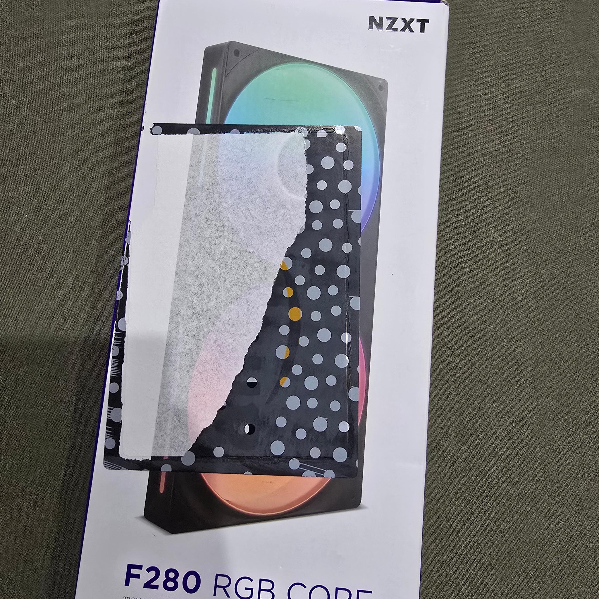 NZXT F280 RGB Core Single Frame Unit with 2 x 140mm RGB Fans Speed & Lighting High Static Pressure