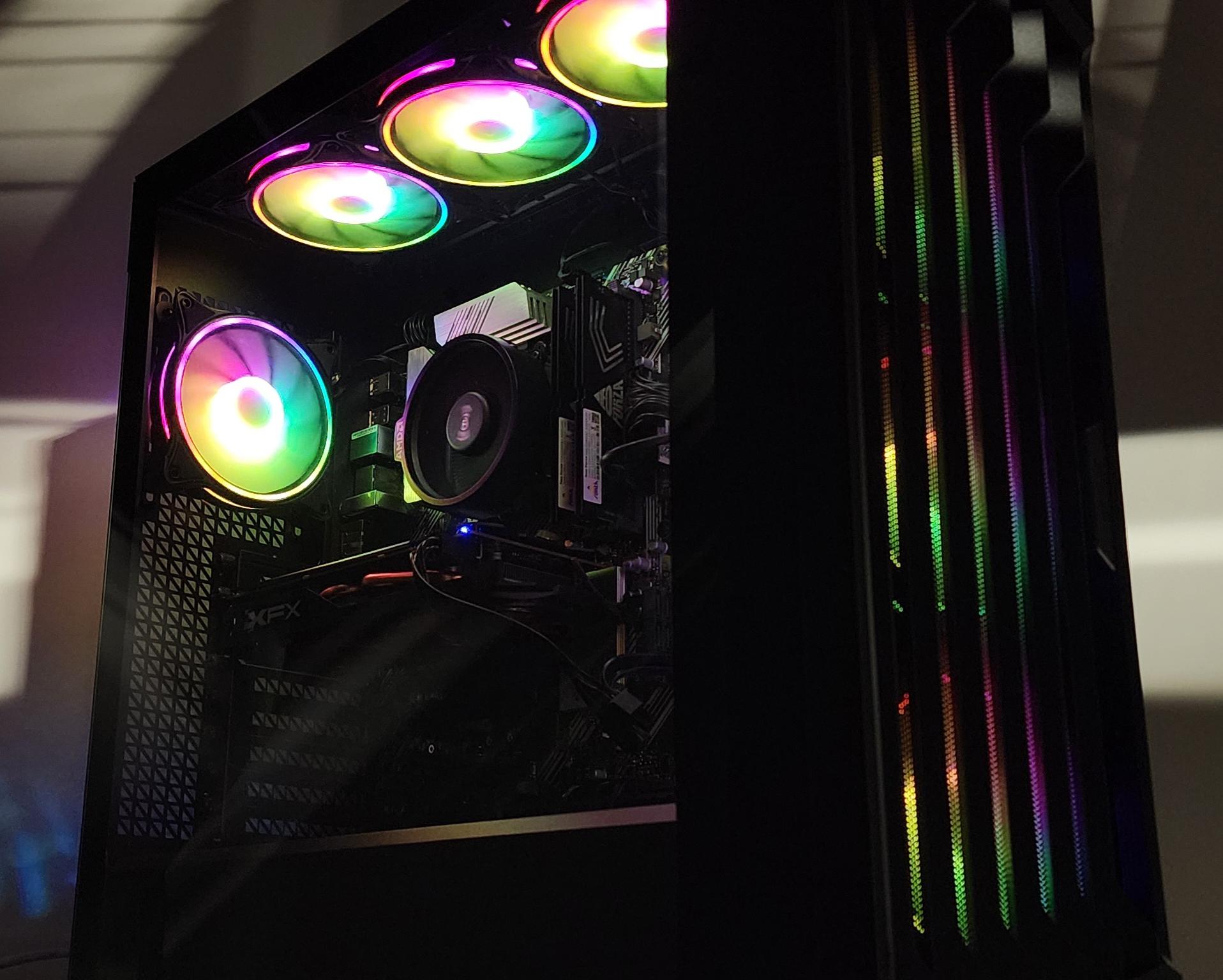 Gaming PC Ryzen 5 5500 16GB RAM 256GB SSD+1TB HDD RX 580 8GB Windows 11 Computer