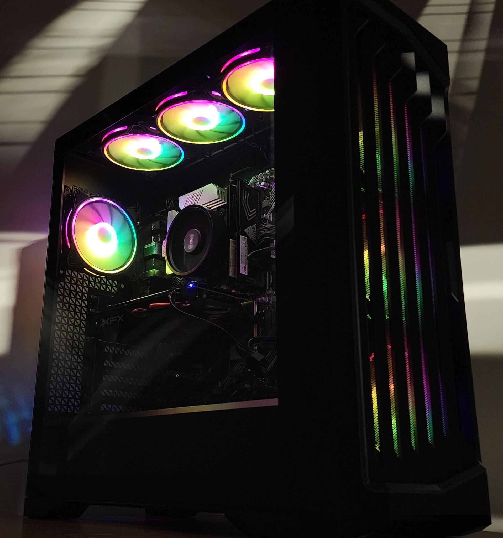 Gaming PC Ryzen 5 5500 16GB RAM 256GB SSD+1TB HDD RX 580 8GB Windows 11 Computer
