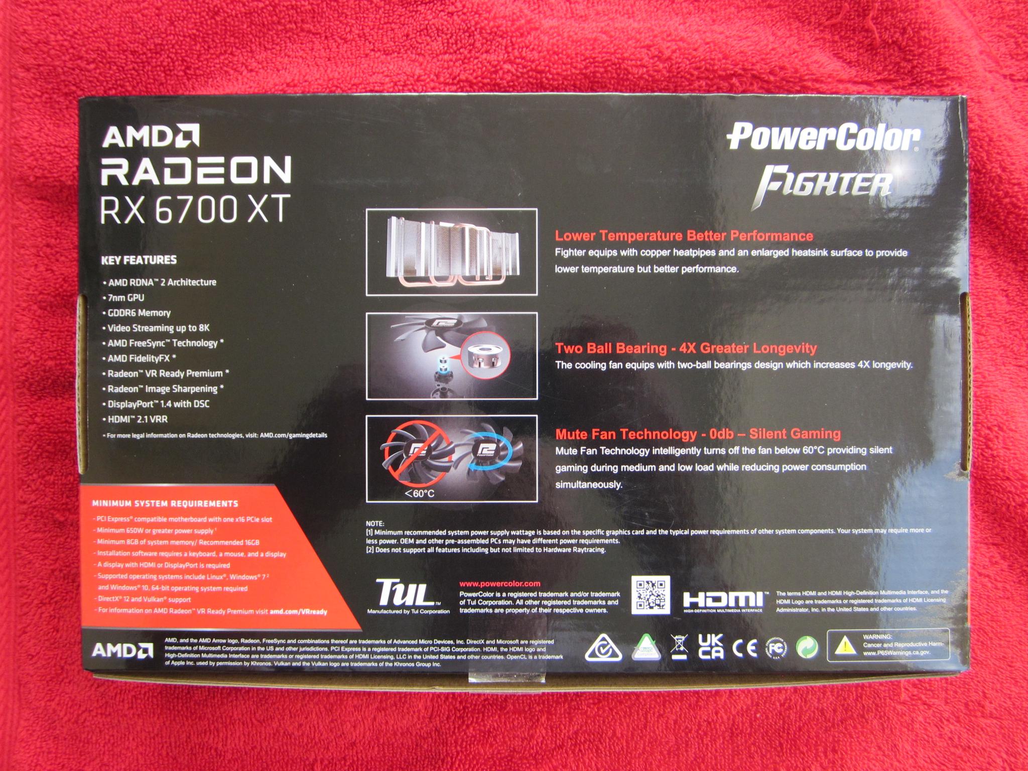 PowerColor Fighter RX 6700 XT 12GB GDDR6 Graphics Card AXRX PCI Express 4.0