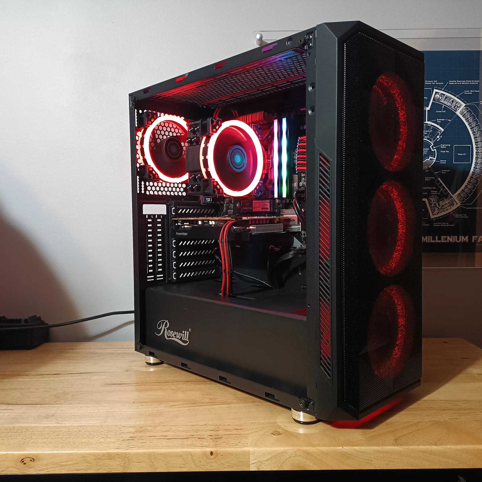 Gaming PC - Ryzen 5 5500, RX 6600XT, 32GB RAM / 1tb NVME SSD