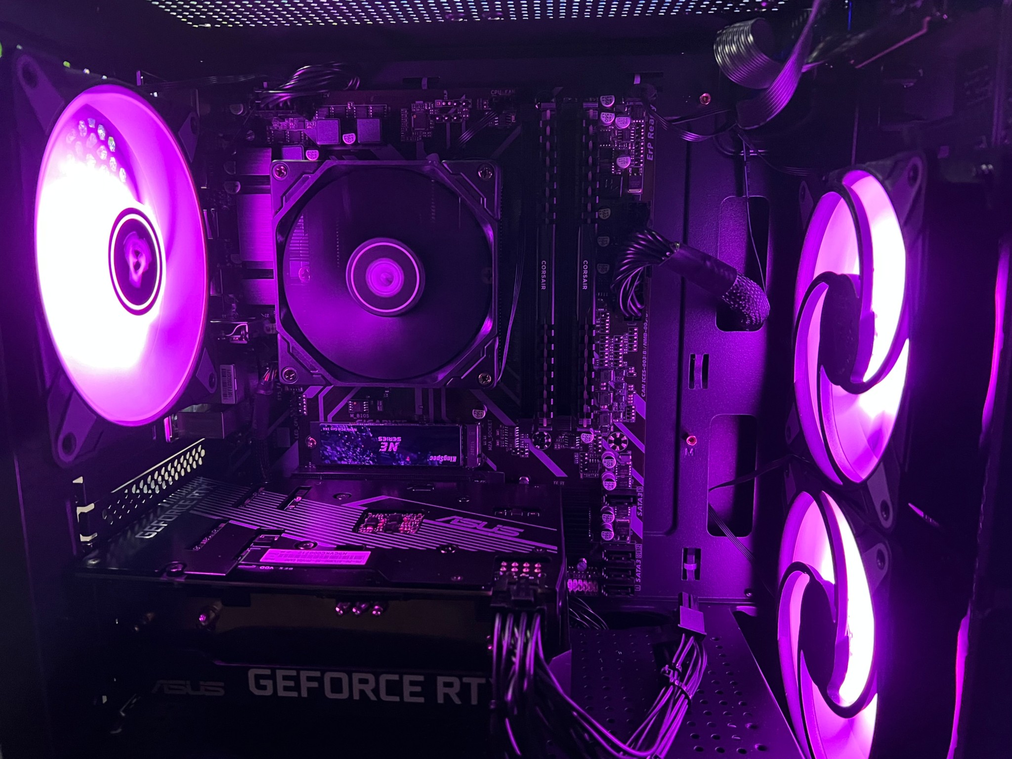 Budget Gaming PC Ryzen 5 3600/RTX 3050 8GB/1 TB SSD NVME/ARGB fans