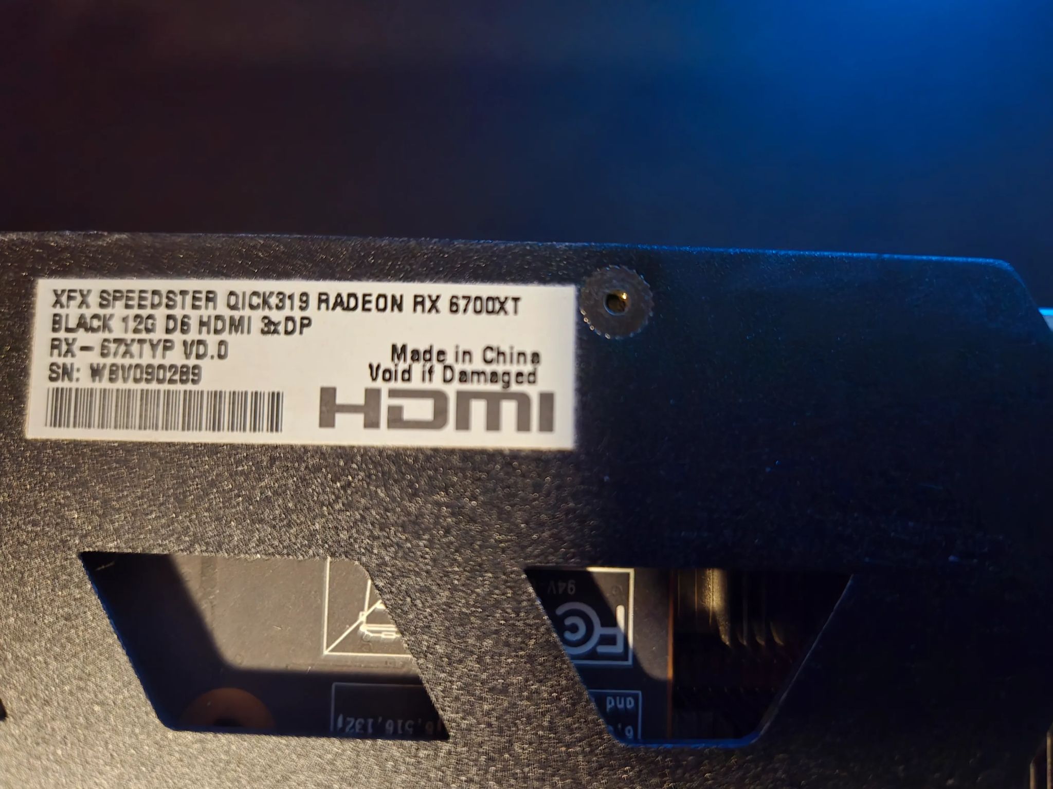 XFX Speedster QICK319 AMD Radeon RX 6700 XT 12GB GDDR6 PCI Express 4.0 Gaming Graphics Card