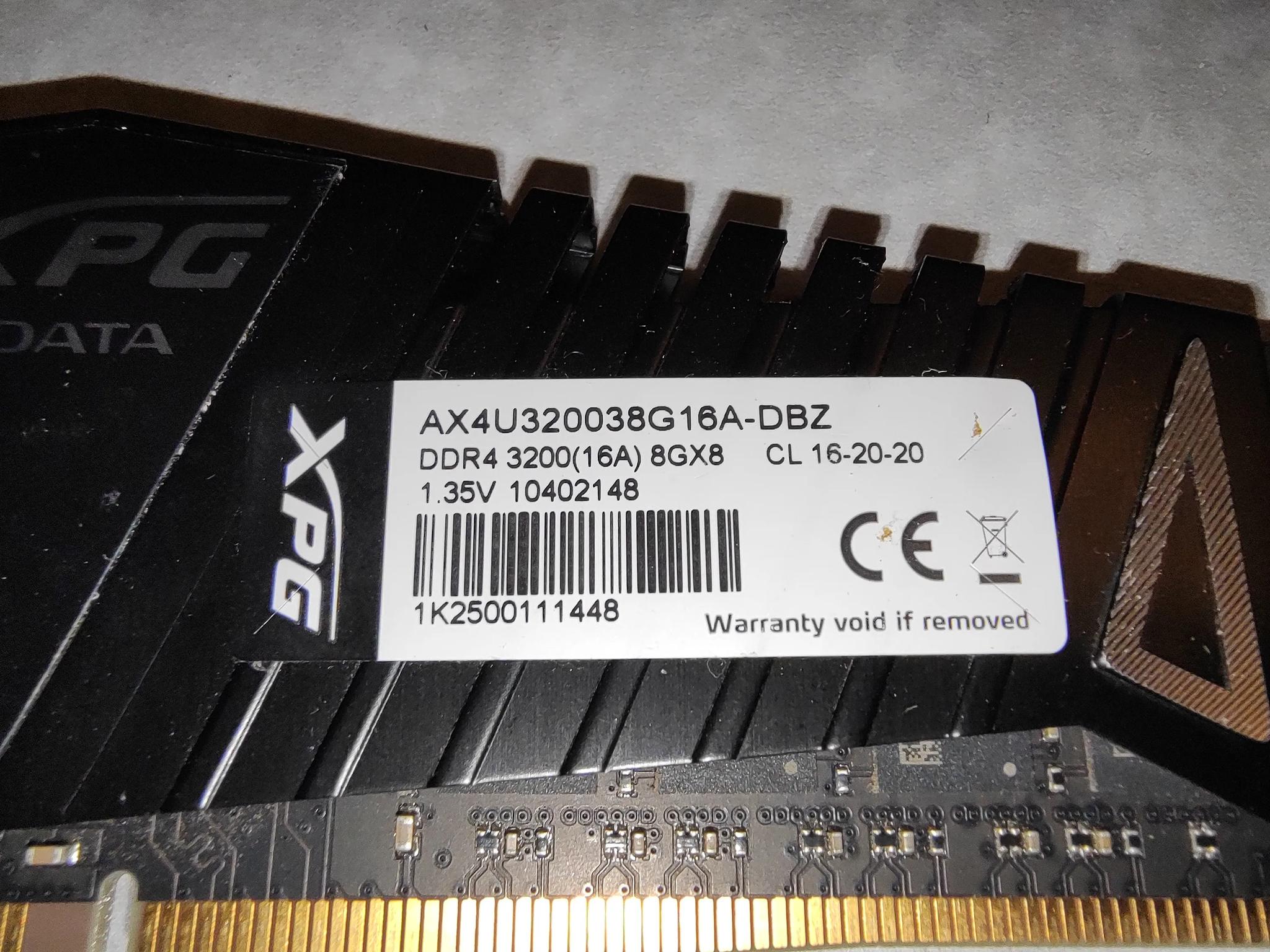 Adata XPG 1x8GB DDR4 3200