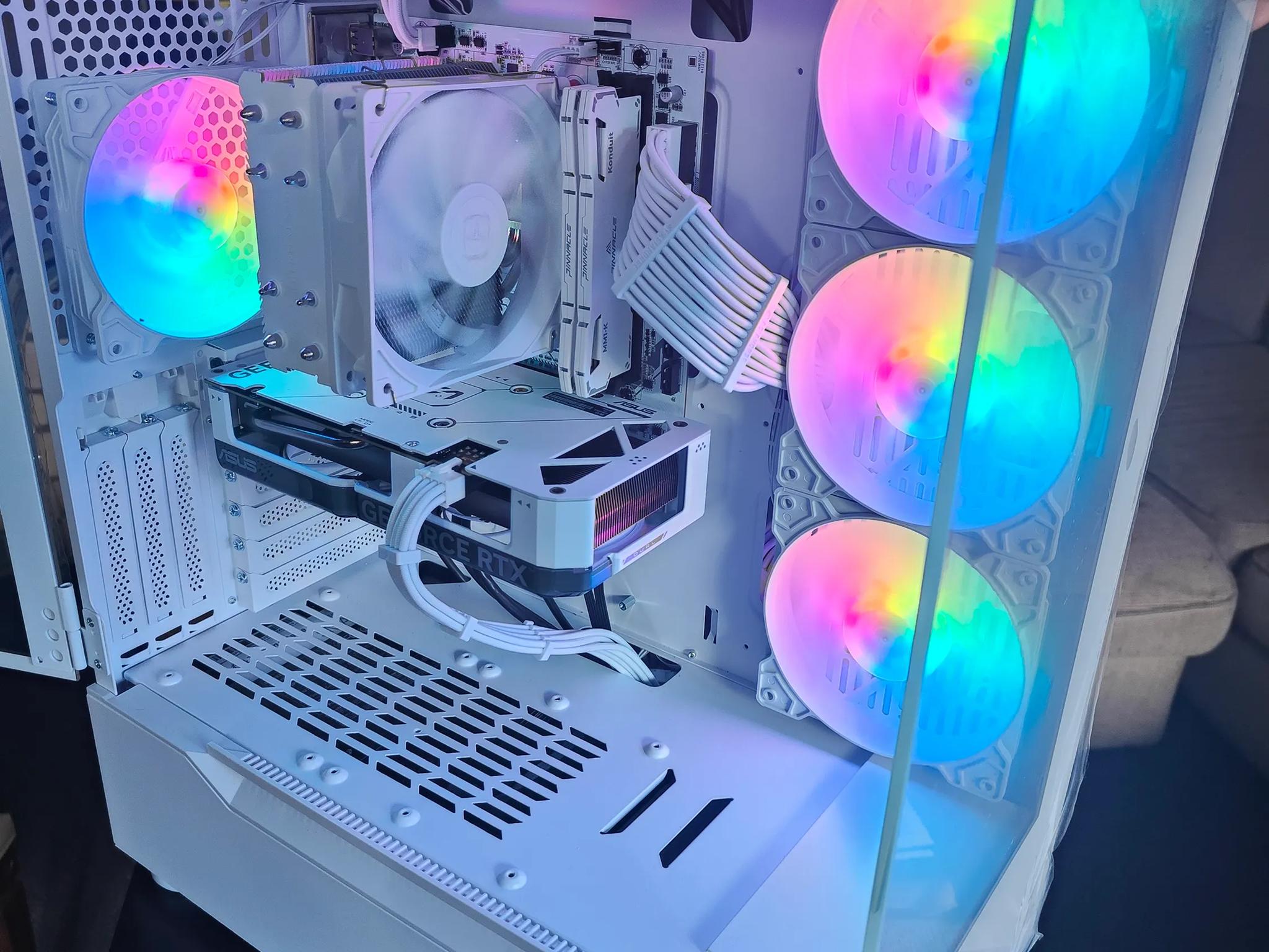 All White 1080p Gaming PC, Ryzen 5600/16gb DDR4/1tb SSD/RTX 4060