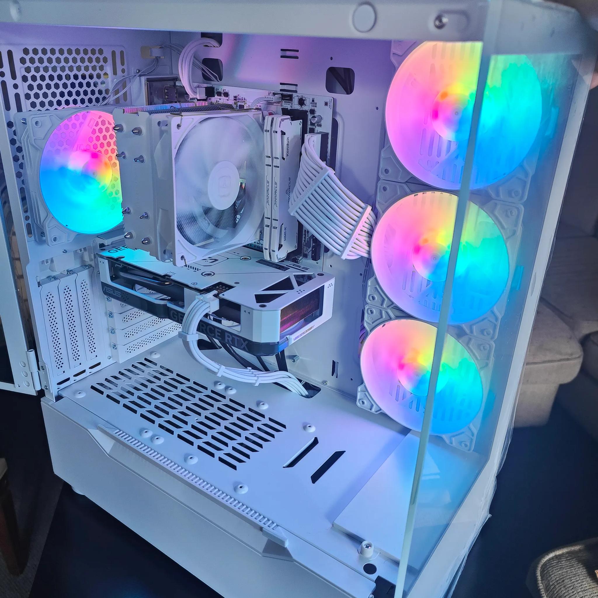 All White 1080p Gaming PC, Ryzen 5600/16gb DDR4/1tb SSD/RTX 4060