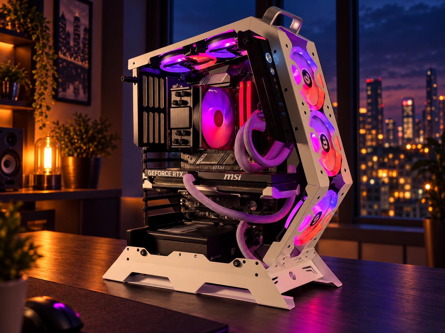 💨💜EXHALE Gaming PC | RTX 5060 Ti | Ryzen 7 7700x | 32GB DDR5 | 1TB NVME | WIFI+BT | FREE SHIPPING