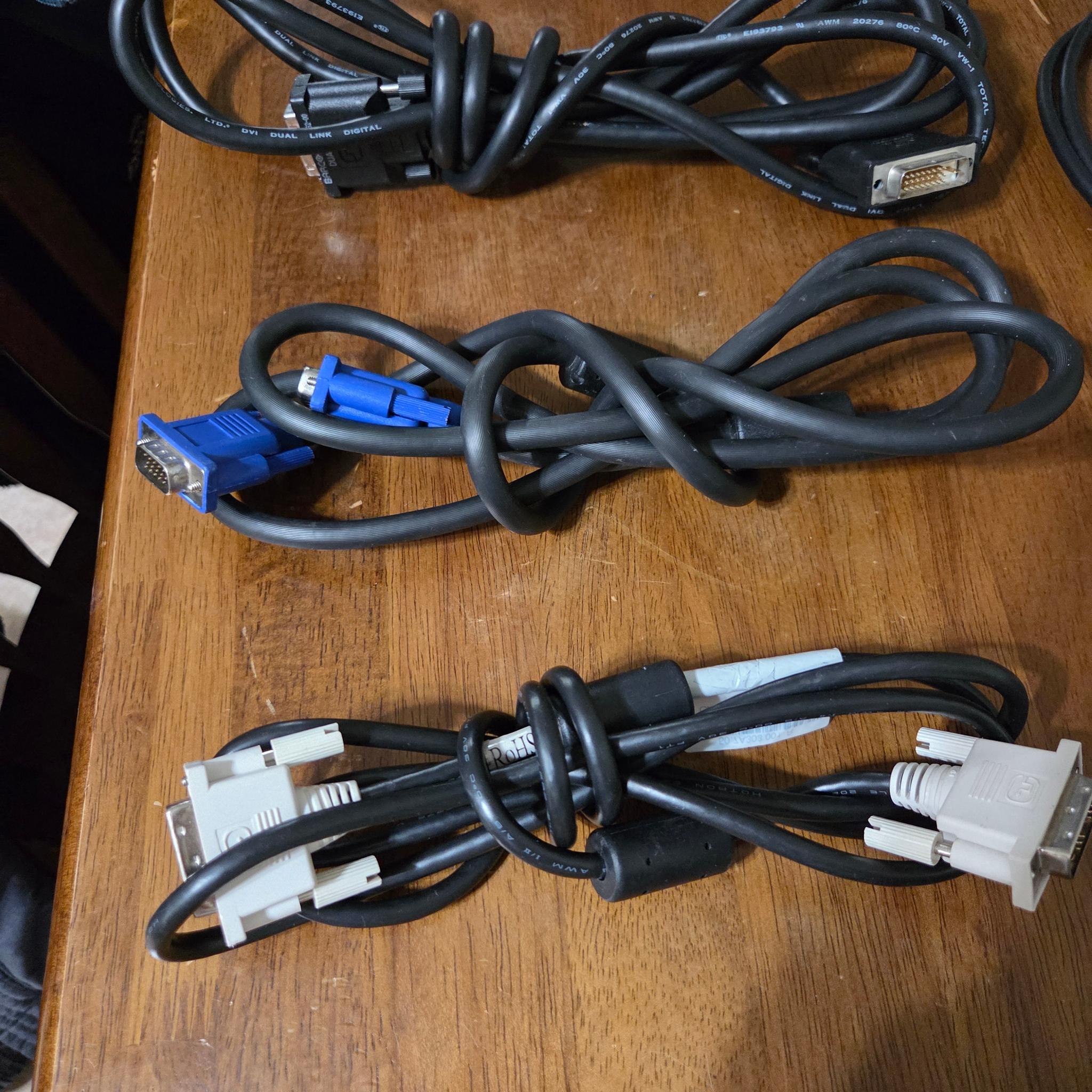 Assorted Computer Cables and Components Package Deal