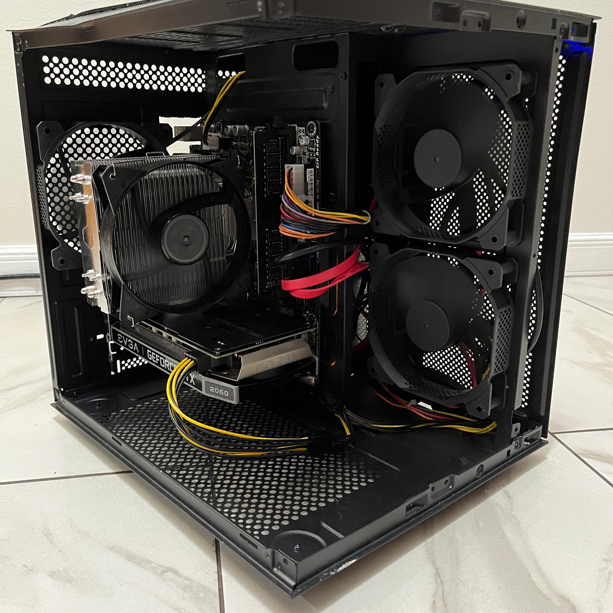 RTX 2060,Intel i5-7500,16GB RAM,870 GB Storage,Gaming PC w/Wi-Fi & BT-Defective Case,See Description