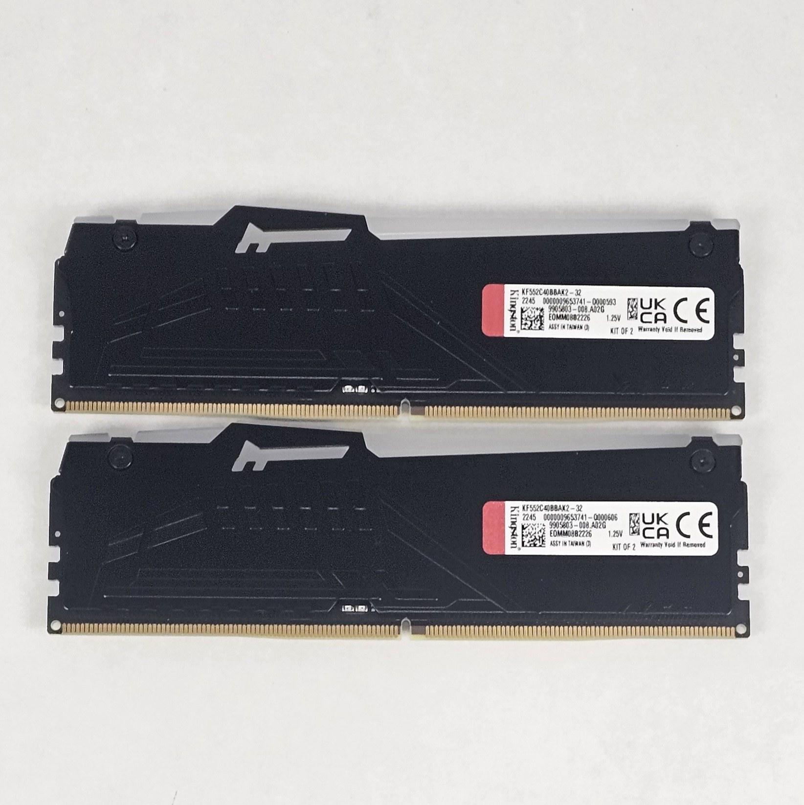 32GB DDR5 (2x16GB) CL40 5200MT/s Kingston FURY Beast RGB