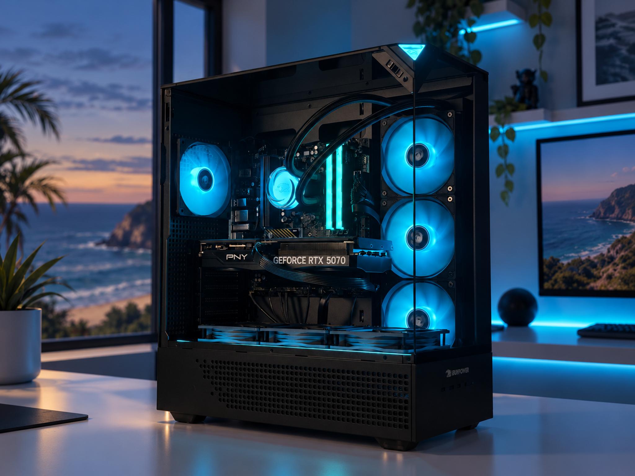 🌊 OCEANSIDE Gaming PC | RTX 5070 | Ryzen 7 9800X3D | 32GB DDR5 | 1TB NVME | OPEN BOX | FREE SHIP