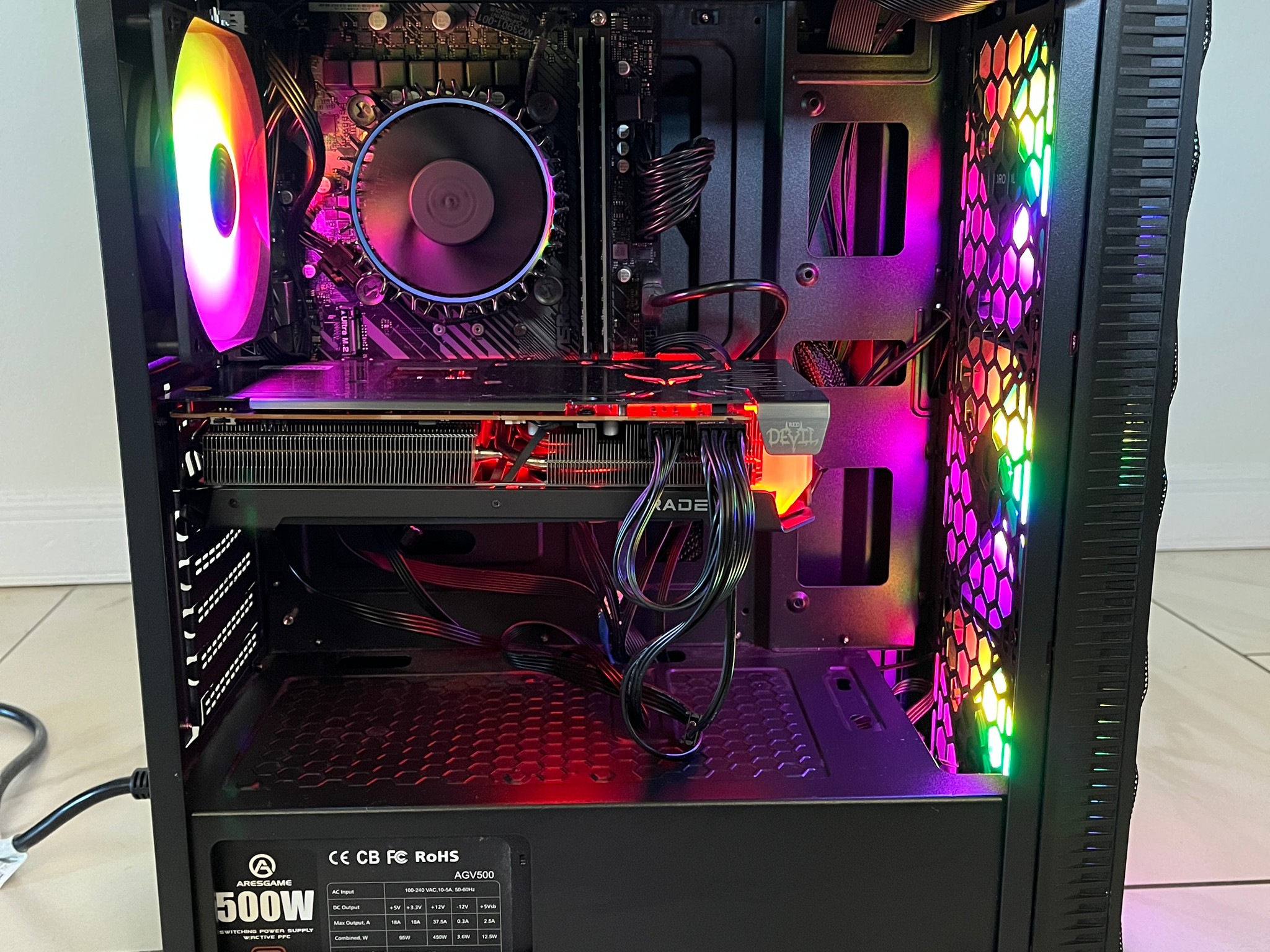 AMD RX 6600 XT, Intel Core i3-12100, 16GB RAM, 500 GB SSD, High FPS Gaming PC w/ Wi-Fi & Bluetooth