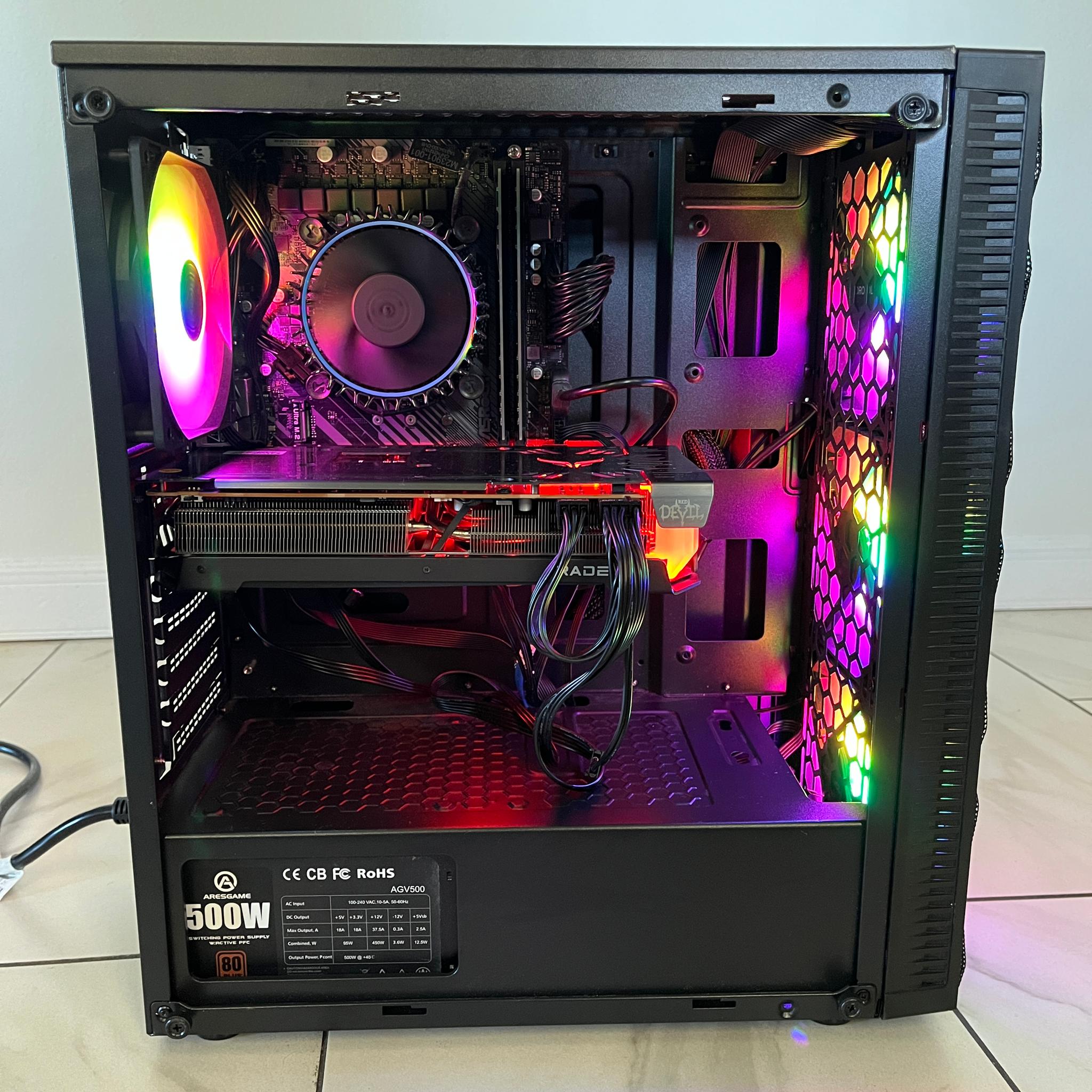 AMD RX 6600 XT, Intel Core i3-12100, 16GB RAM, 500 GB SSD, High FPS Gaming PC w/ Wi-Fi & Bluetooth