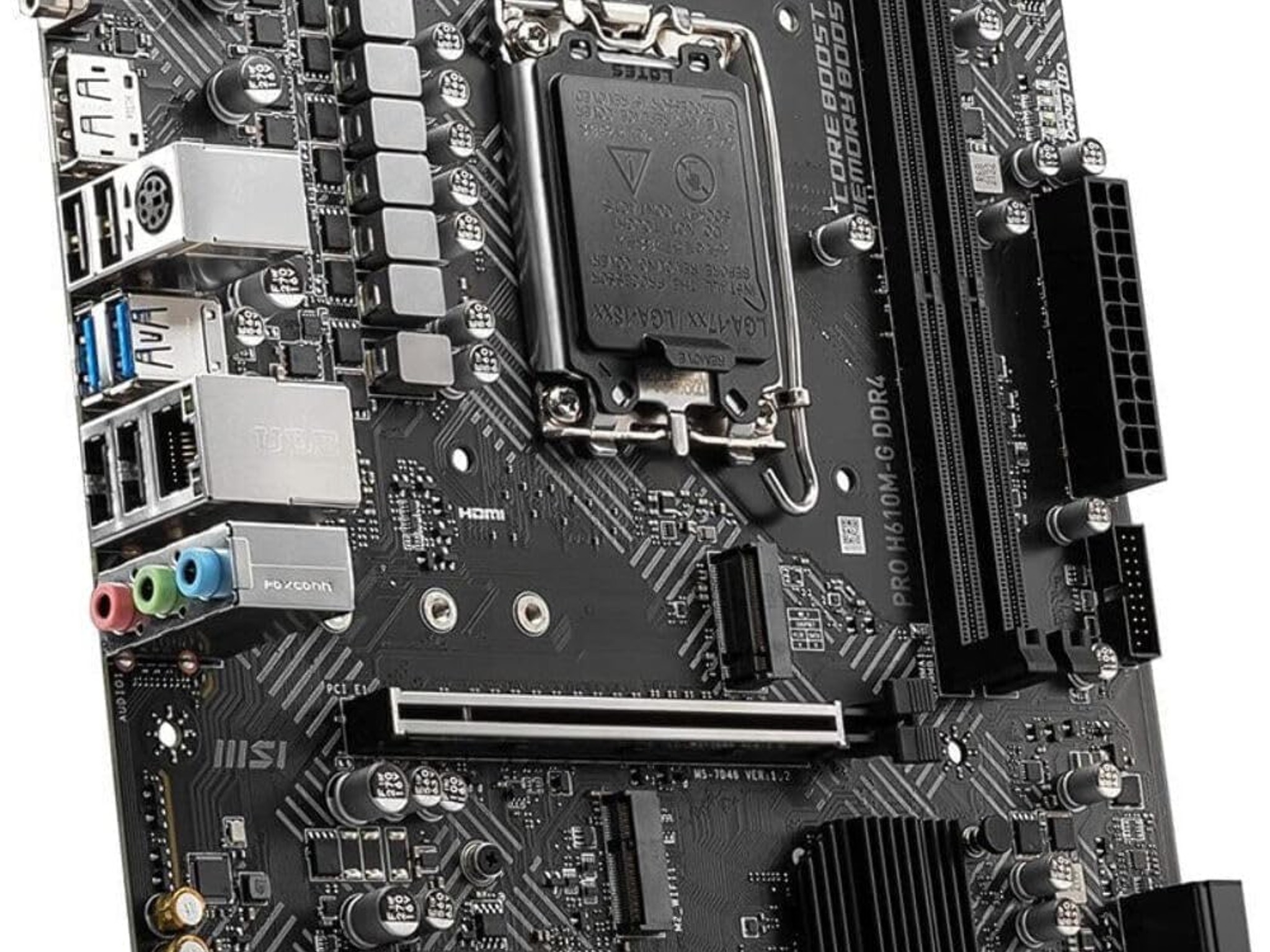 MSI PRO H610M-G DDR4 Motherboard (12th/13th/14th Gen Intel Core, LGA 1700 Socket, DDR4)