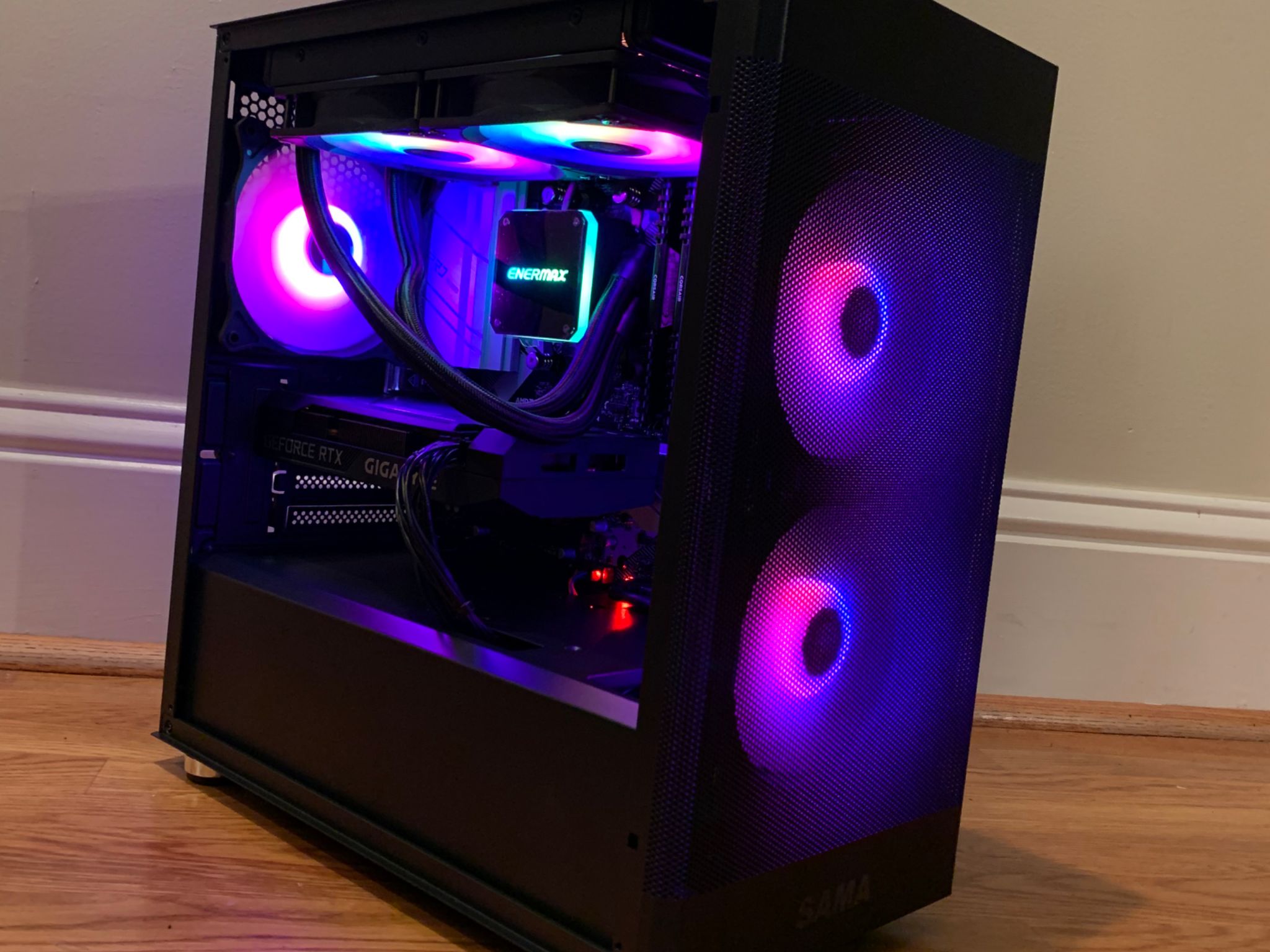 R7 5700x RTX 3060 12GB GAMING PC 32GB RAM 1TB 990 EVO SAMSUNG SSD ARGB WATER COOLED WINDOWS 10