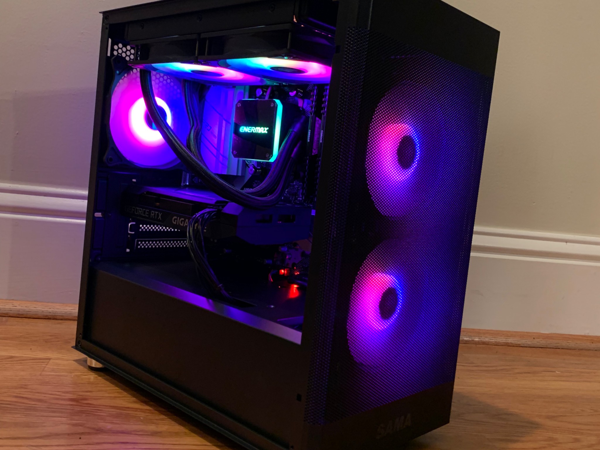 R7 5700x RTX 3060 12GB GAMING PC 32GB RAM 1TB 990 EVO SAMSUNG SSD ARGB WATER COOLED WINDOWS 10
