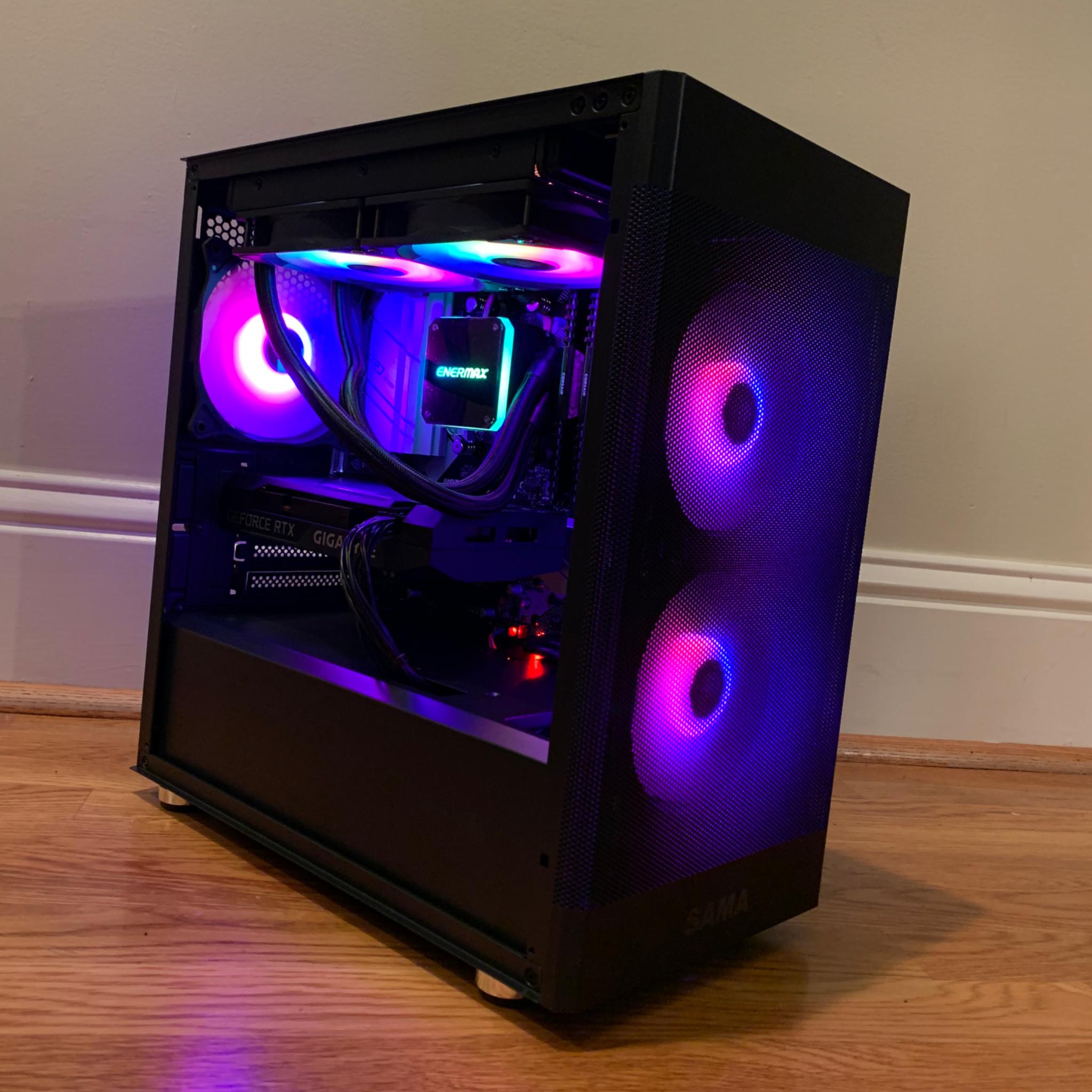 R7 5700x RTX 3060 12GB GAMING PC 32GB RAM 1TB 990 EVO SAMSUNG SSD ARGB WATER COOLED WINDOWS 10