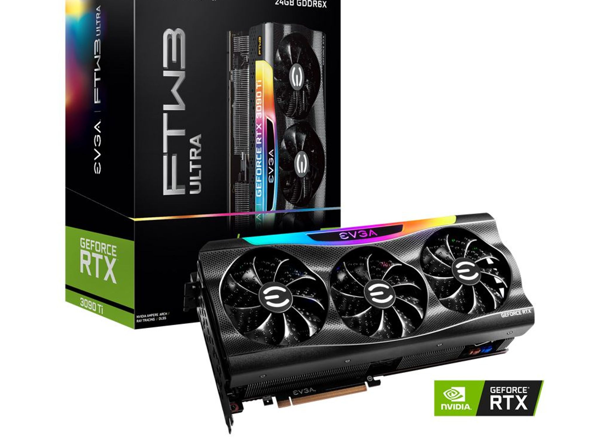 EVGA NVIDIA GeForce RTX 3090 Ti FTW3 ULTRA Triple Fan 24GB GDDR6X PCIe 4.0 Graphics Card