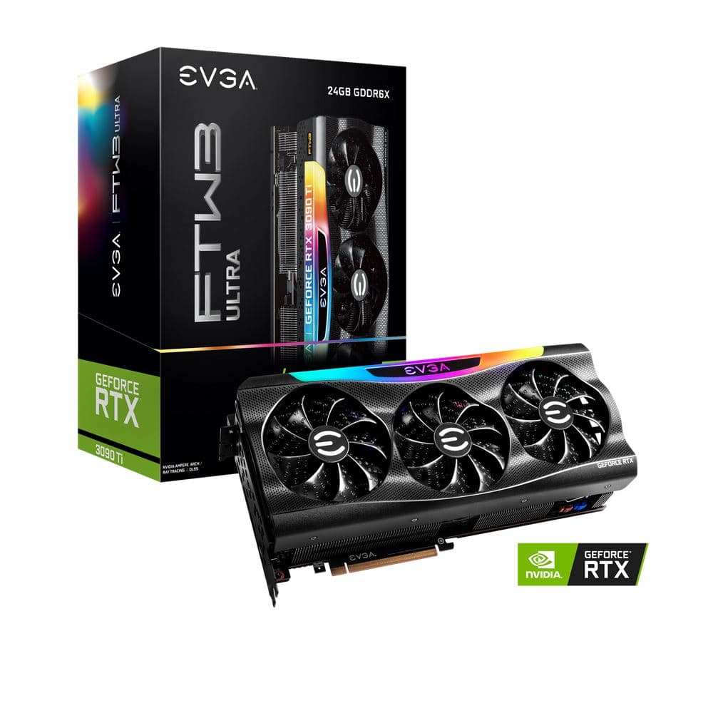 EVGA NVIDIA GeForce RTX 3090 Ti FTW3 ULTRA Triple Fan 24GB GDDR6X PCIe 4.0 Graphics Card