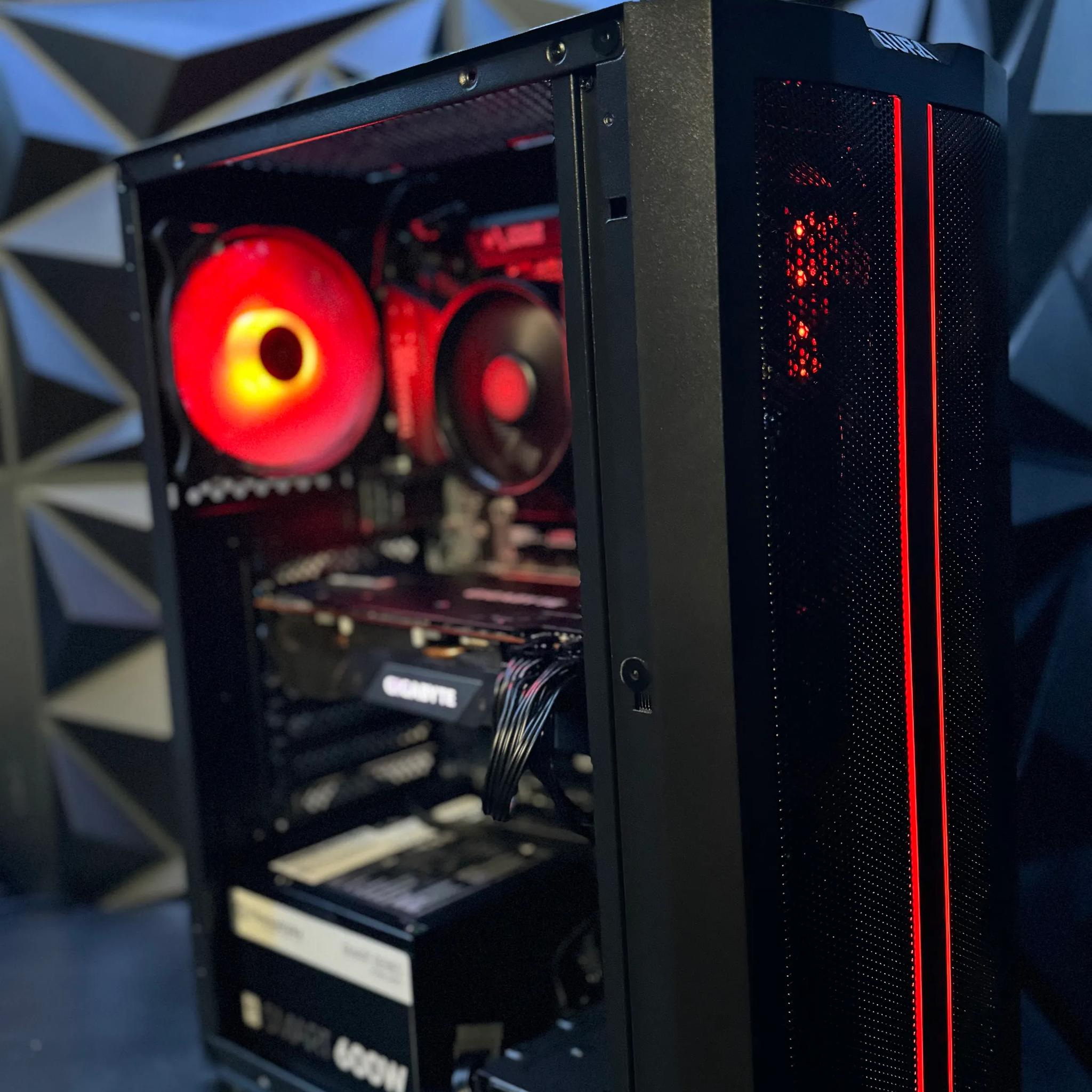 Tusker Build 3670🟥 Red Fred Redemption 🟥Ryzen 5 3600🌶️ RX 5700XT🌶️ 32 GB DDR4 1 TB M.2 2 TB HDD