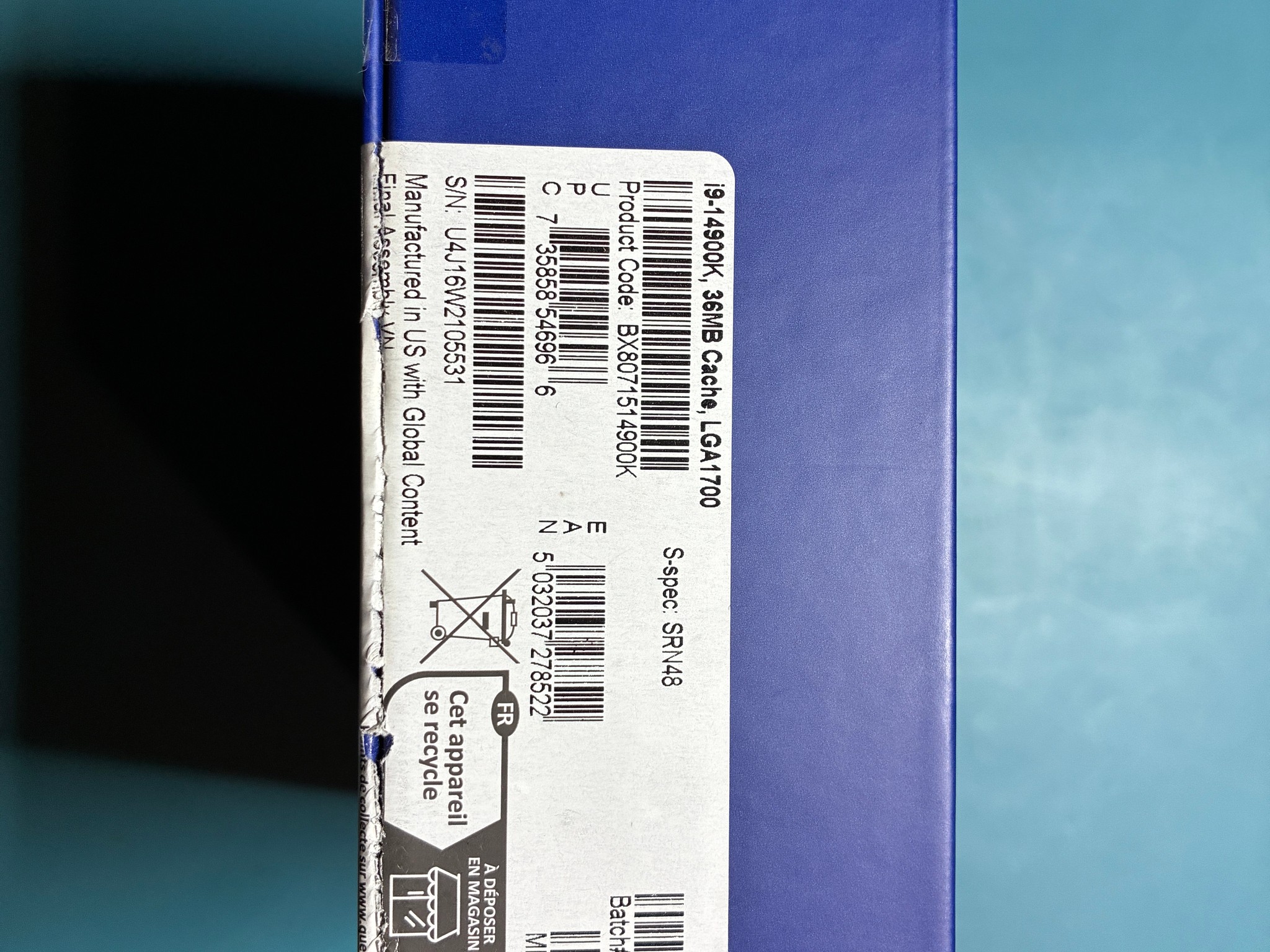 Intel Core i9-14900K 14th Gen Desktop Processor (CPU)