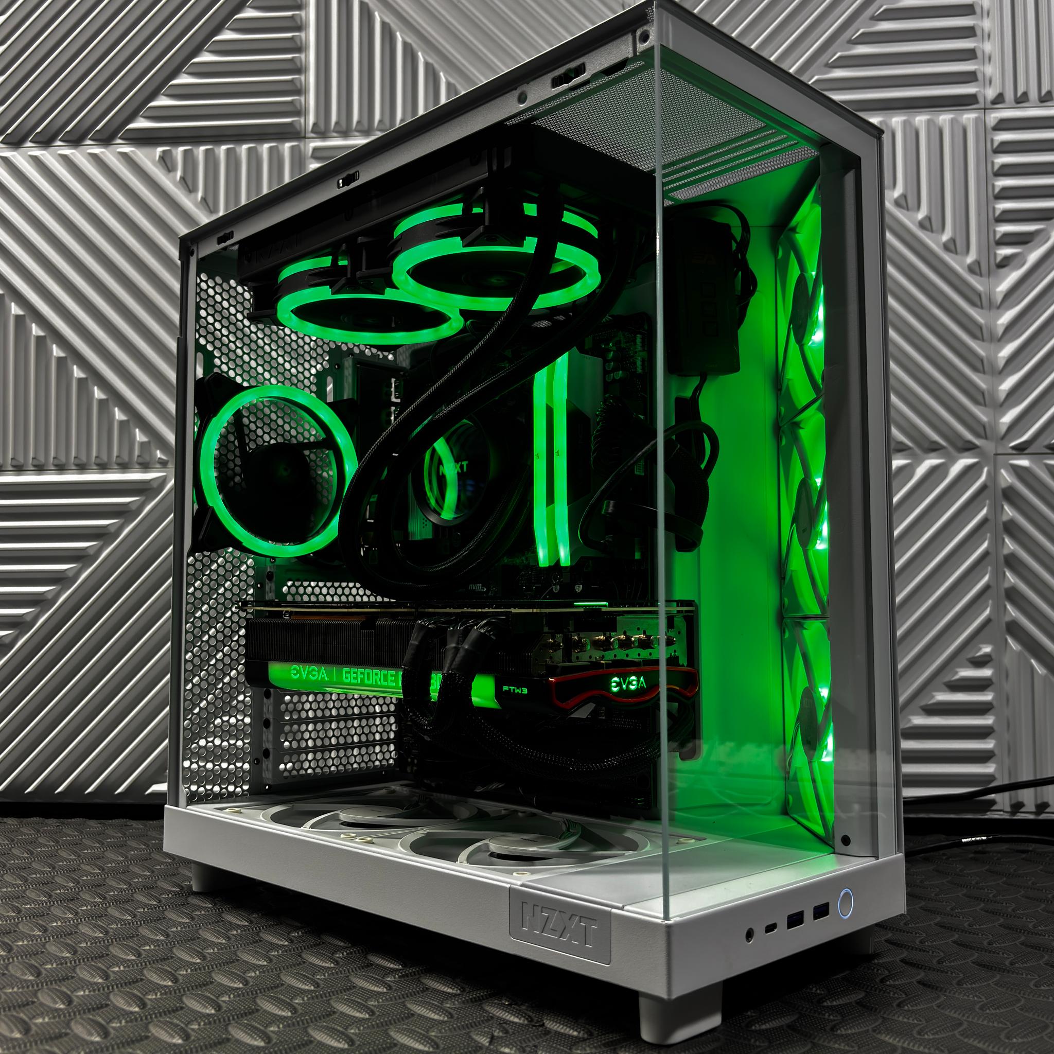 White RGB Gaming PC | RTX 3080 FTW3 Ultra | Ryzen 5 7600 | 32GB DDR5 | NZXT H6 Flow