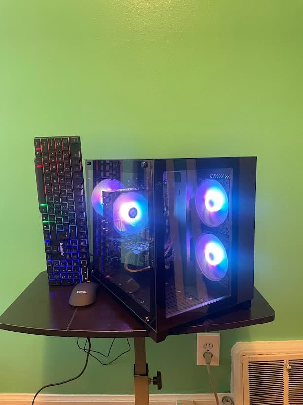 GLASSY Black Gaming PC| Intel i5 / Amd RX470 / 8GB / 500GB SSD Win 10 Pro WiFi