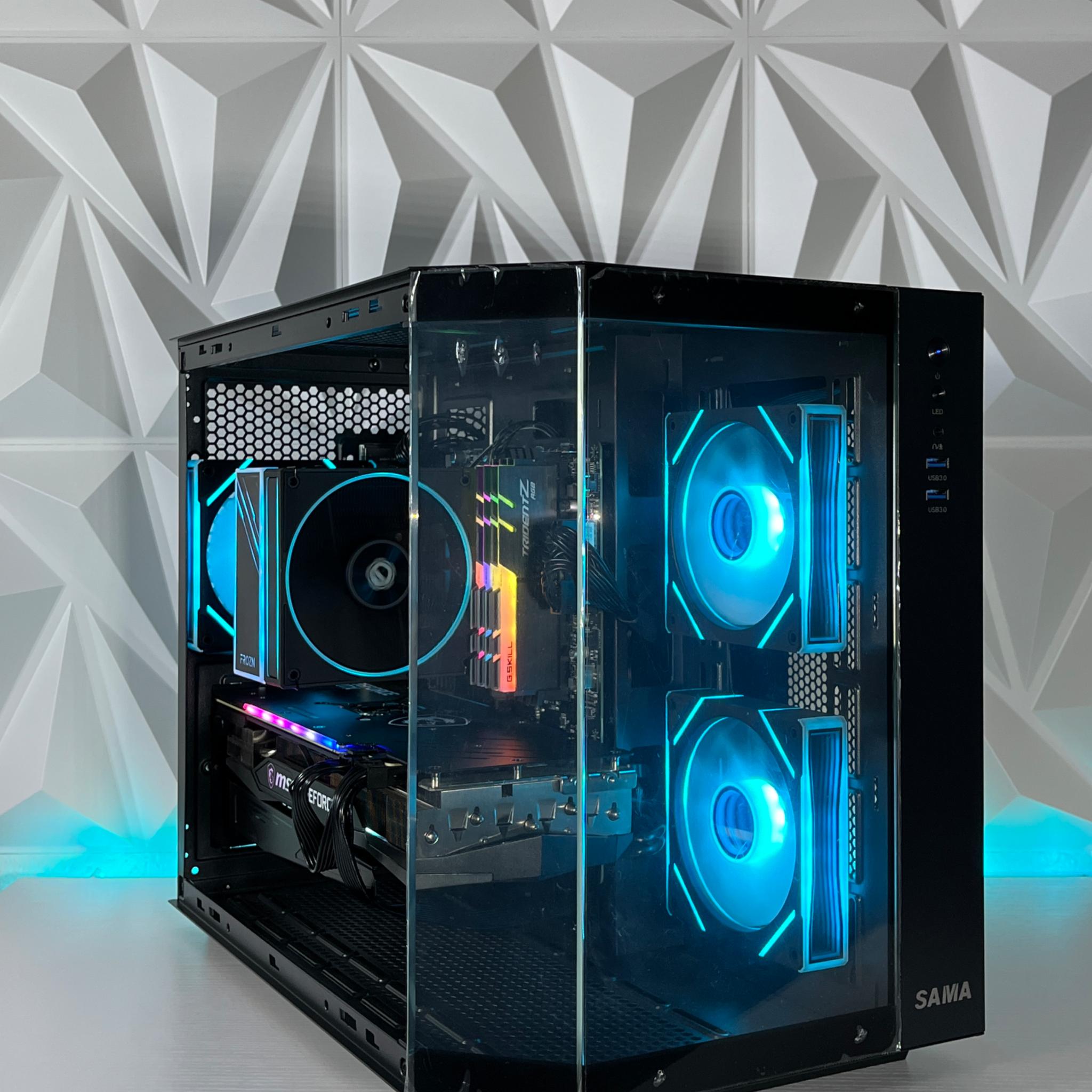 RTX 3070 TRIO, Ryzen 7 5800X, 32GB RAM | Black RGB Gaming Computer