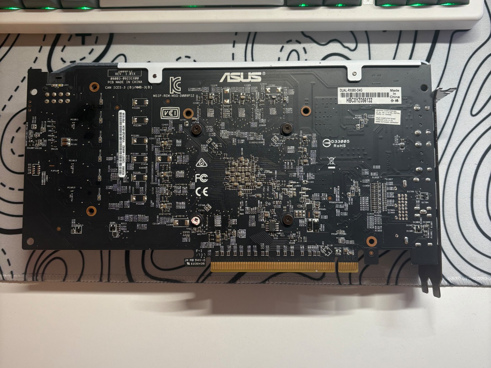 ASUS Duel RX 580 4GB Custom White Spray Painted