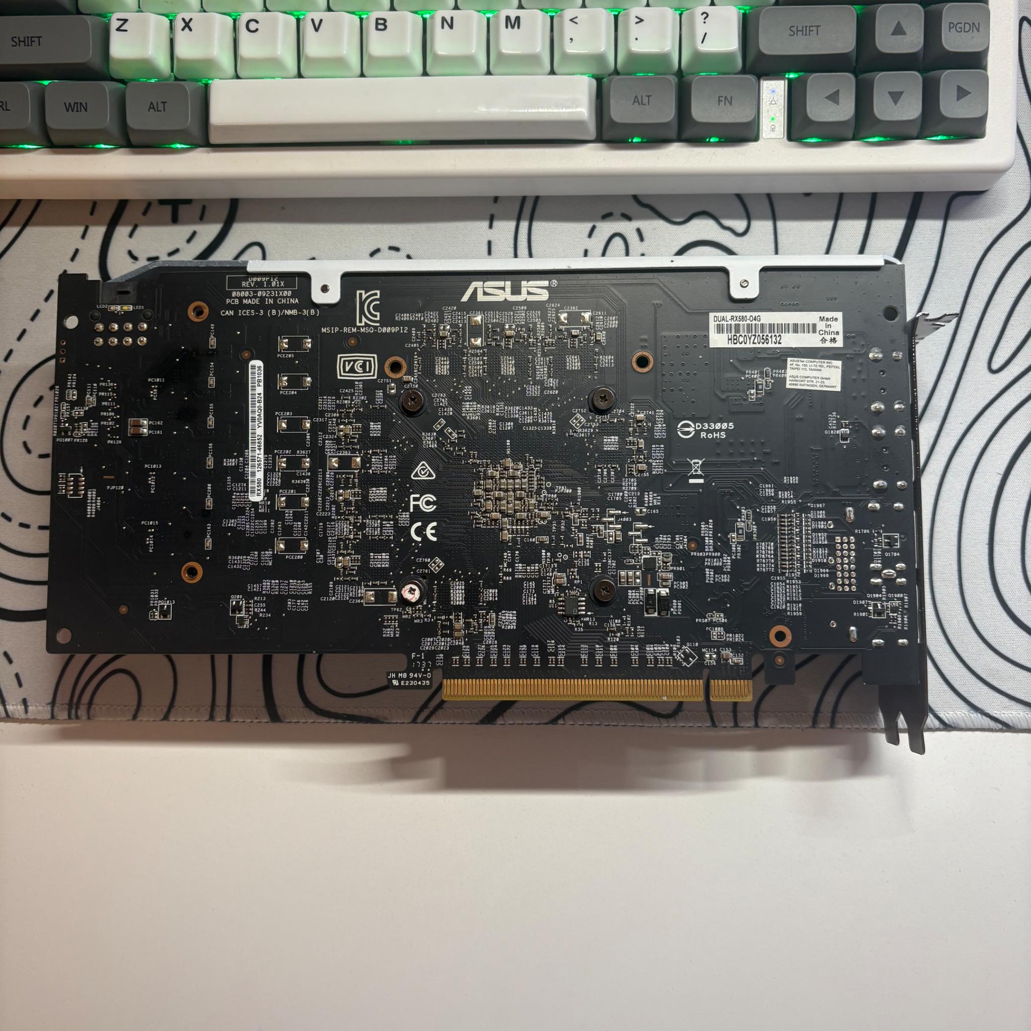 ASUS Duel RX 580 4GB Custom White Spray Painted