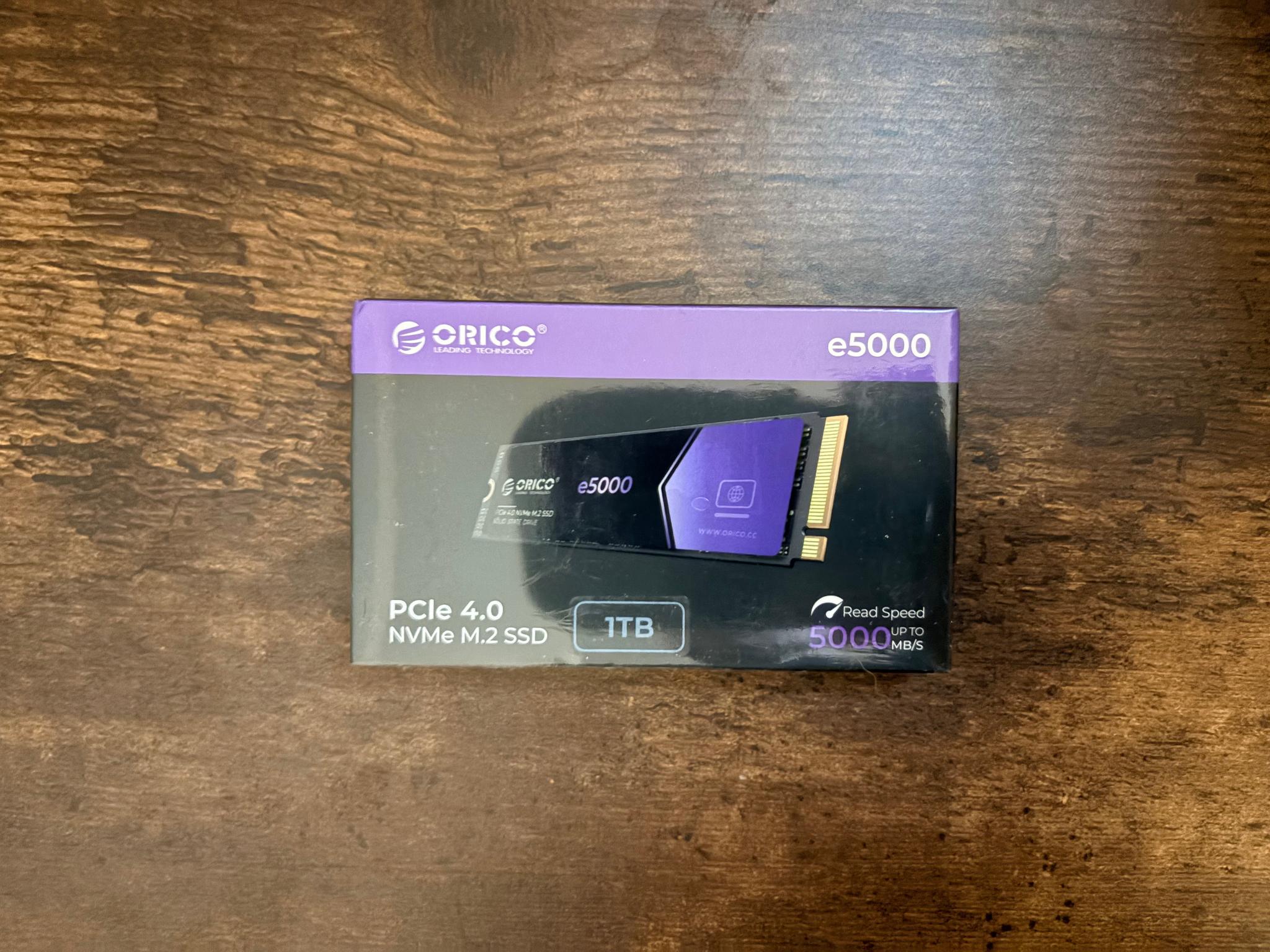 Orico e5000 1TB Gen 4x4 NVMe M.2 ssd