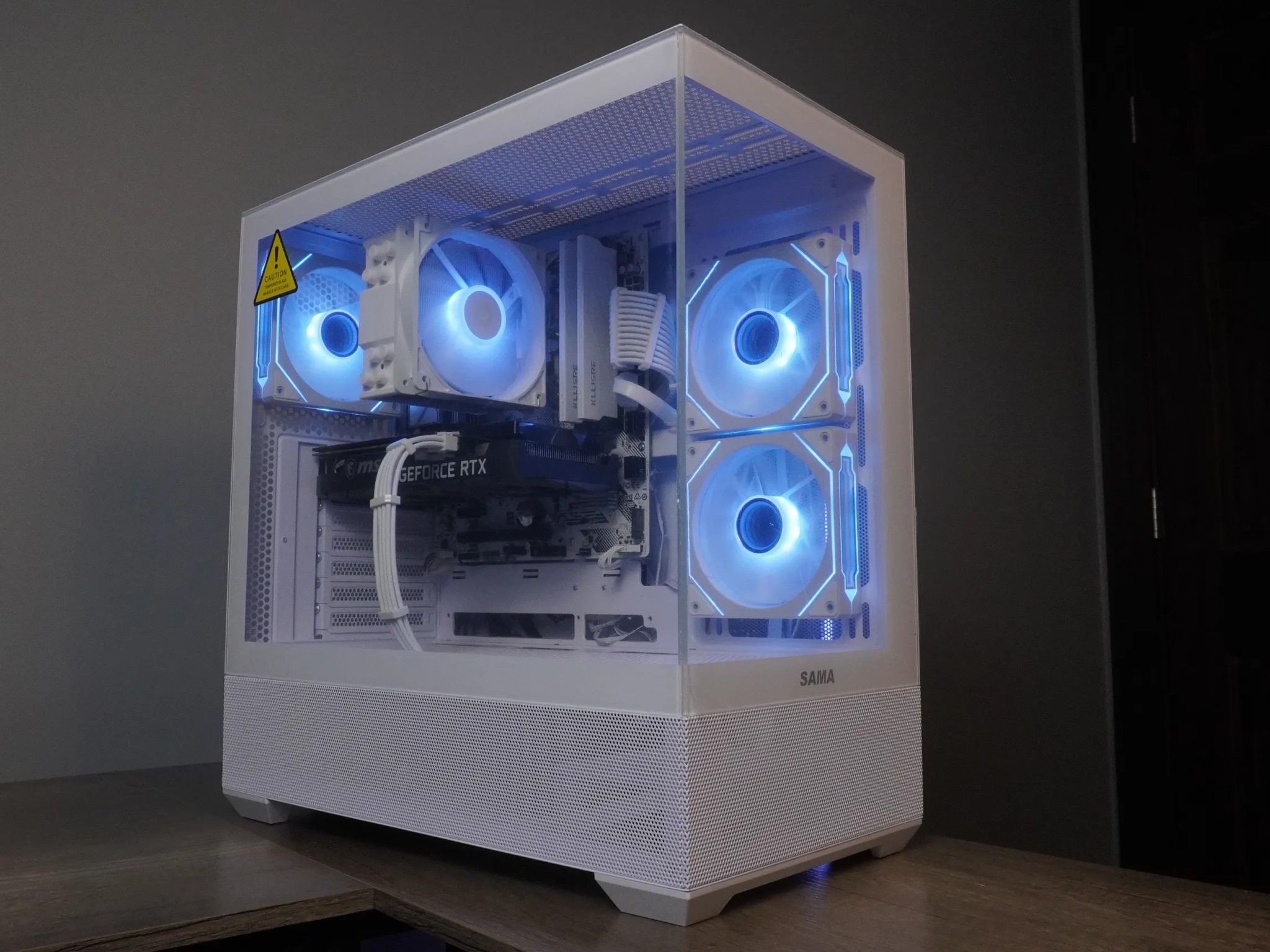 🤍 ARCTIC BEAST 🤍 1440p/1080p GAMING MACHINE 💚RTX 3060ti 🧡 Ryzen 5 5600 | 32GB | WIFI