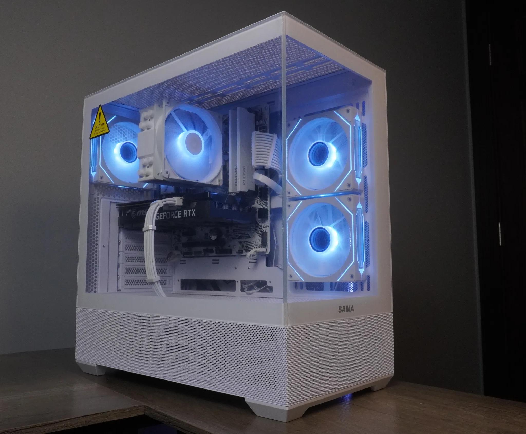 🤍 ARCTIC BEAST 🤍 1440p/1080p GAMING MACHINE 💚RTX 3060ti 🧡 Ryzen 5 5600 | 32GB | WIFI